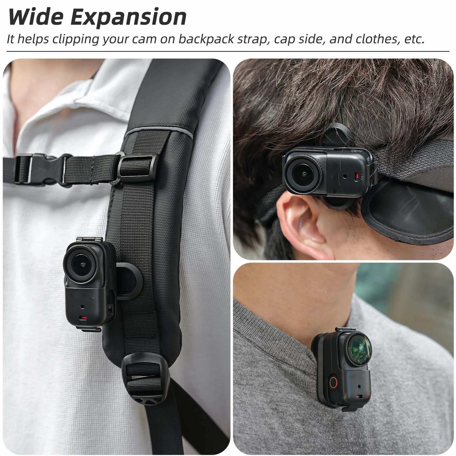 Klips do plecaka do DJI Osmo Nano, łatwy klips zacisk stojak szybkie zwalnianie uchwyt adaptera, kamera sportowa obracany o 360° wspornik fotografowania stała ramka akcesoria
