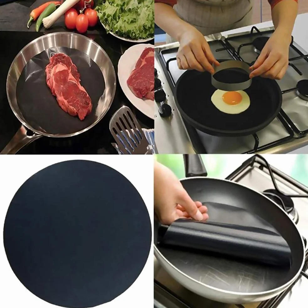Mata do grillowania 2-częściowy zestaw z teflonową powłoką zapobiegającą przywieraniu, okrągła Ø 24 cm