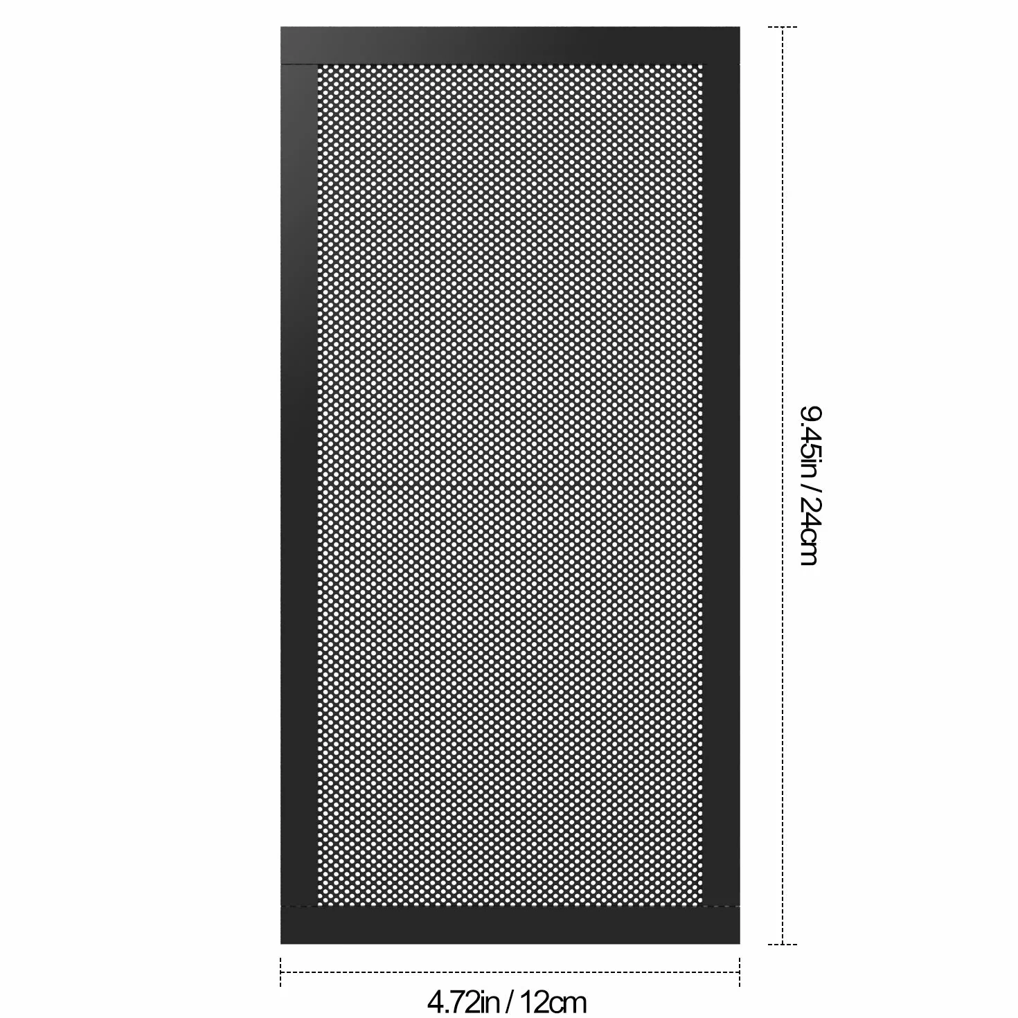 MoKo 120 * 240mm Dust Filter for Computer Cooler Fan, 2 Pack Magnetic Frame PC Fan Dust Mesh PC Cooler Filter Dustproof PVC Cover - Black