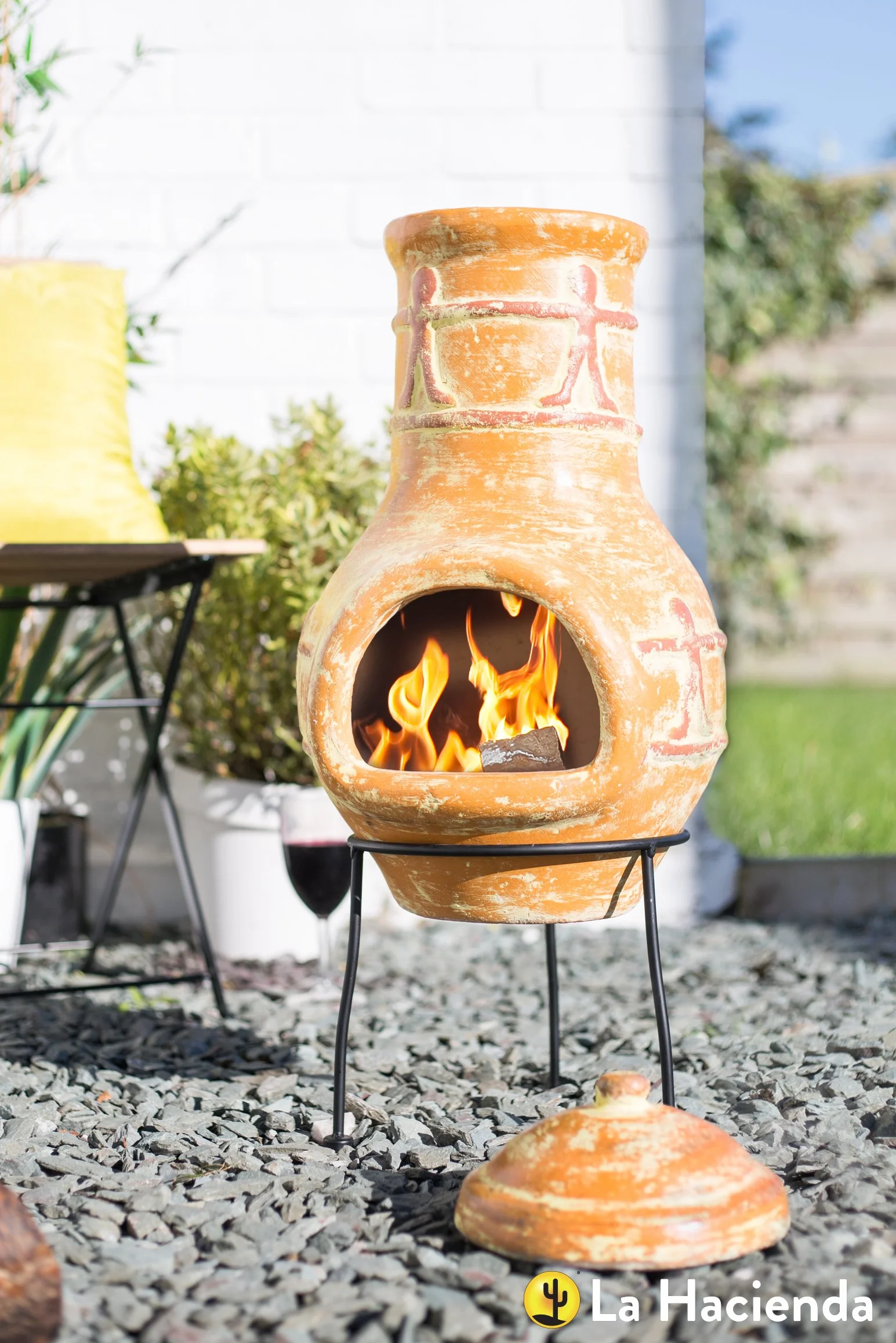 La Hacienda Companero Clay Chimenea, mała - palona pomarańcza