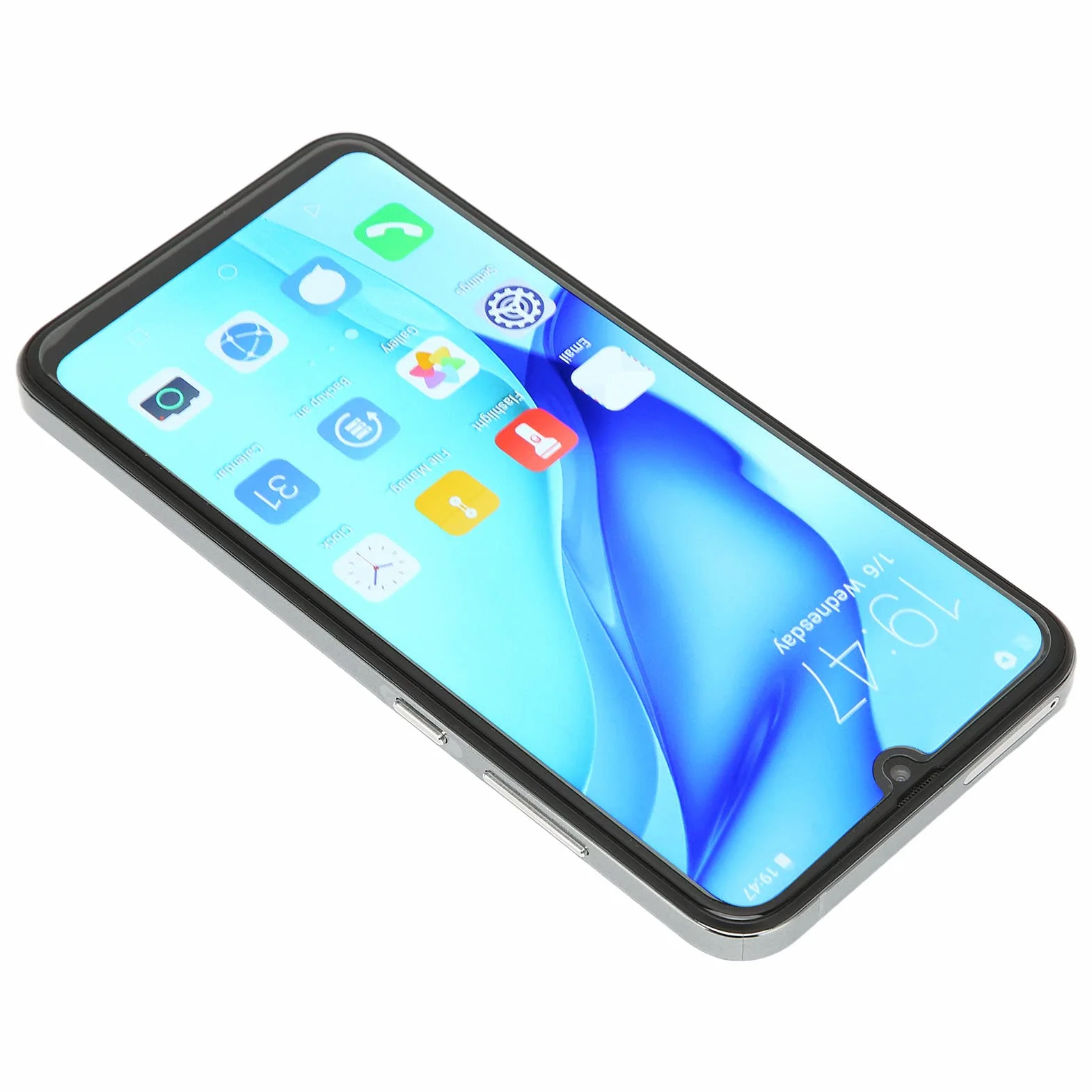 Telefon komórkowy, 100-240 V MT6580P Czterordzeniowy procesor 6,1 cala HD Rozpoznawanie twarzy Smartfon odblokowany do połączeń (Wtyczka UE)