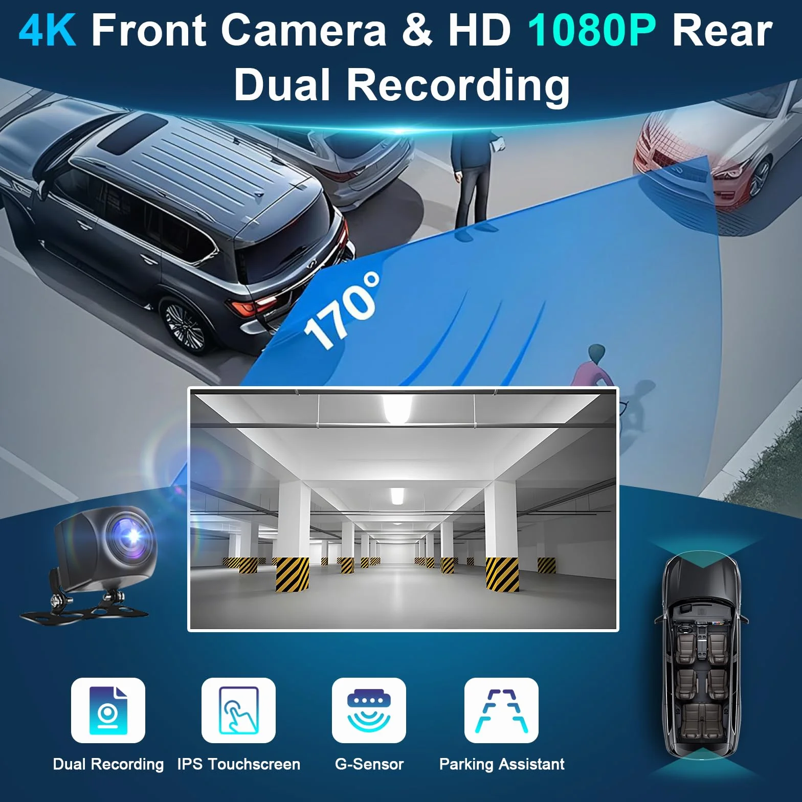 BYNYXI 9 cali 4 GB + 64 GB bezprzewodowy i przewodowy Android auto CarPlay dla Yaris XP90 2005-2012, Android 14 nawigacja GPS WIFI Bluetooth sterowanie głosem widok z tyłu samochodowy ekran stereo