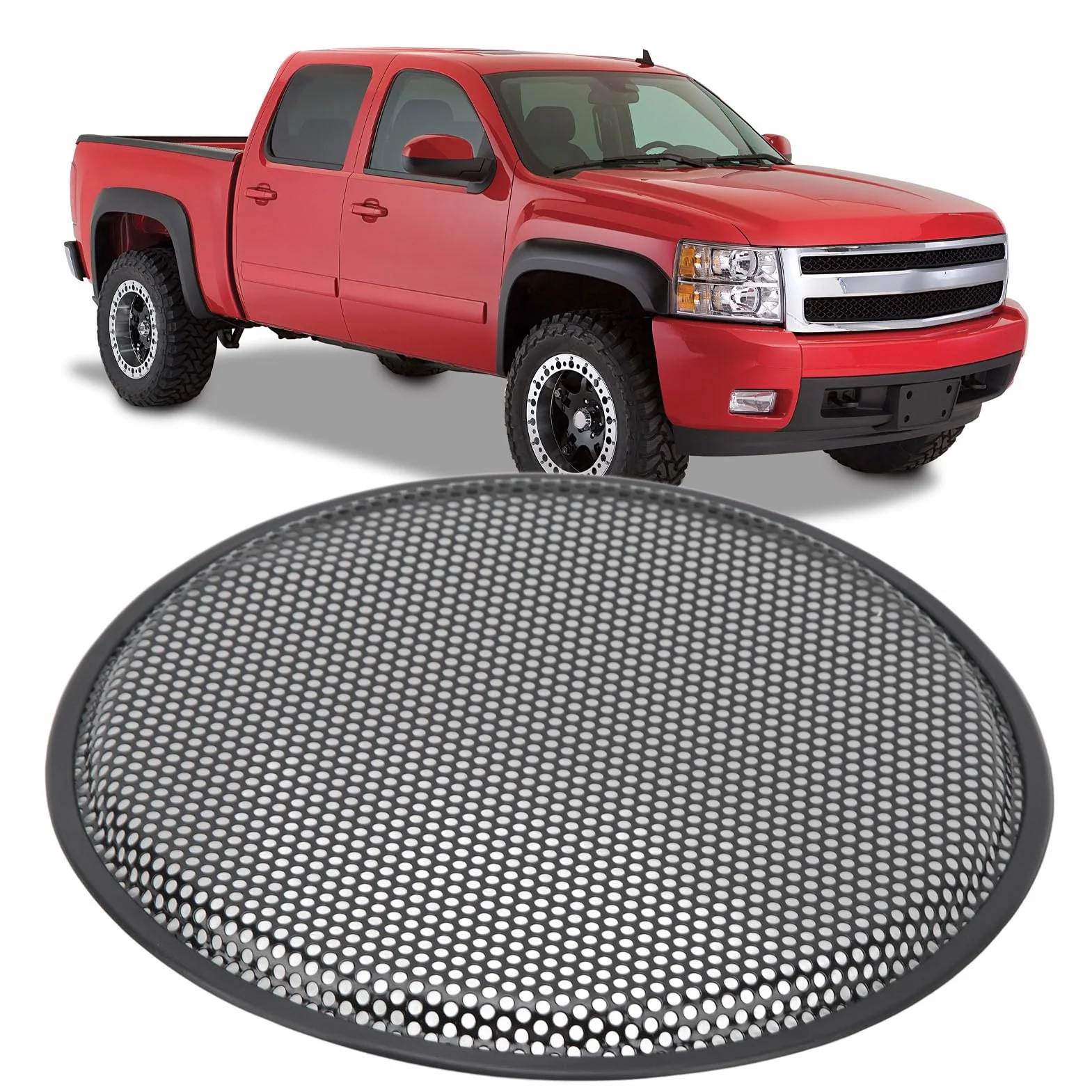 Maskownica Głośnika 12-calowa Kratka Głośnika Żelazny Subwoofer Okrągła Osłona Audio Mesh do Samochodu RV