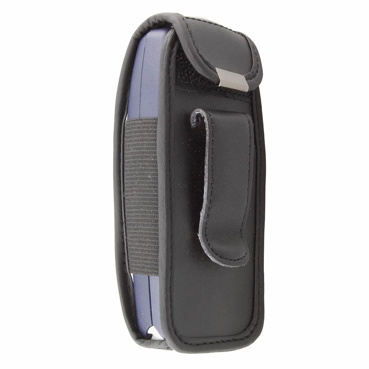 caseroxx skórzana torba z klipsem na pasek do Nokia 3310/330 z prawdziwej skóry, pokrowiec ochronny do noszenia na pasku (z przezroczystym oknem odpornym na zabrudzenia; Kolor czarny)