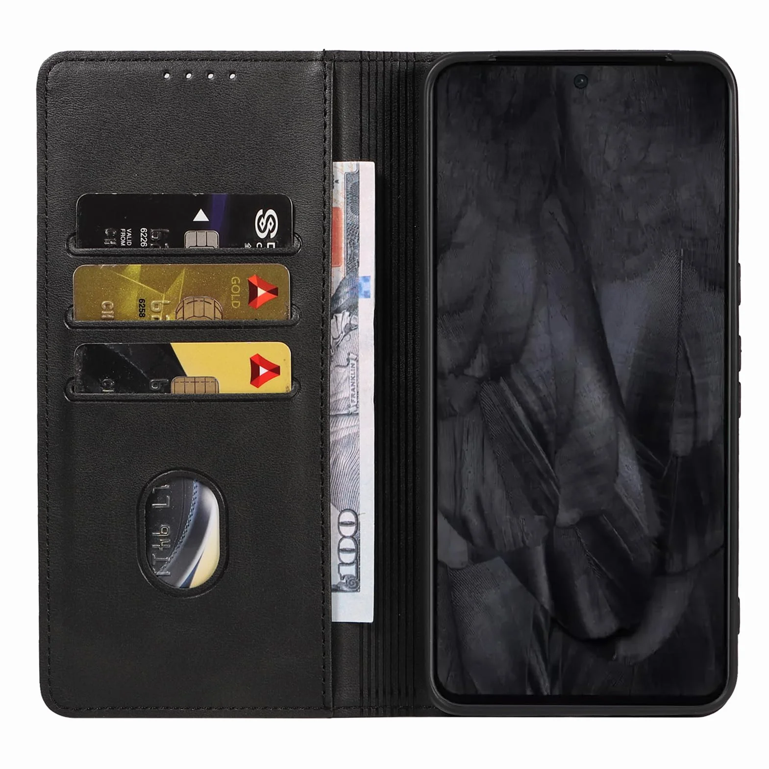Etui z klapką do Google Pixel 11ProXL/11 Pro/11, etui na karty magnetyczne zamknięcie pełna ochrona skóra odporna na wstrząsy, niebieska, 11