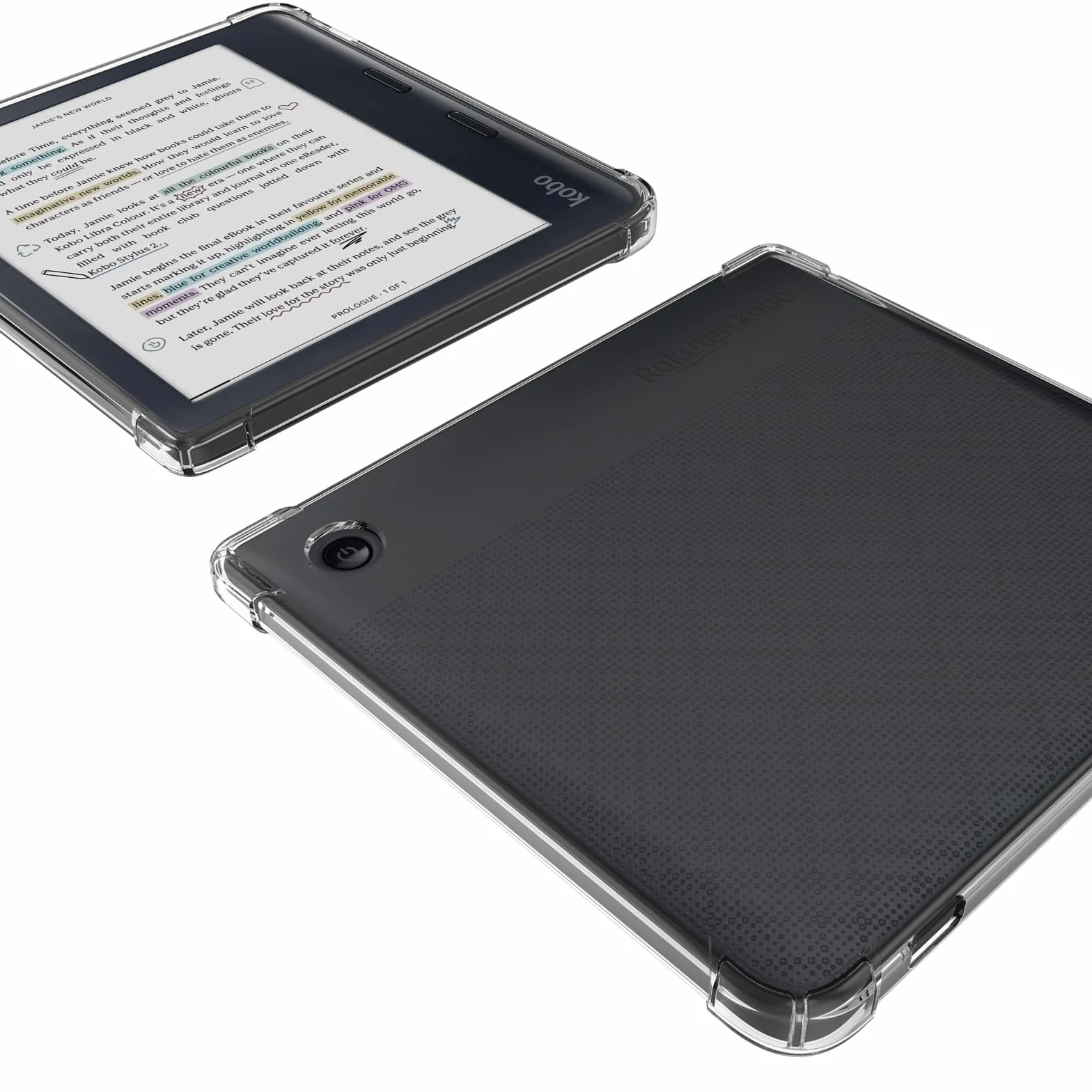 Tenano Przezroczyste Etui do Kobo Libra Colour (Model: N428) 2024 i Tolino Vision Colour – Lekka, Zadrapanioodporna Silikonowa Obudowa