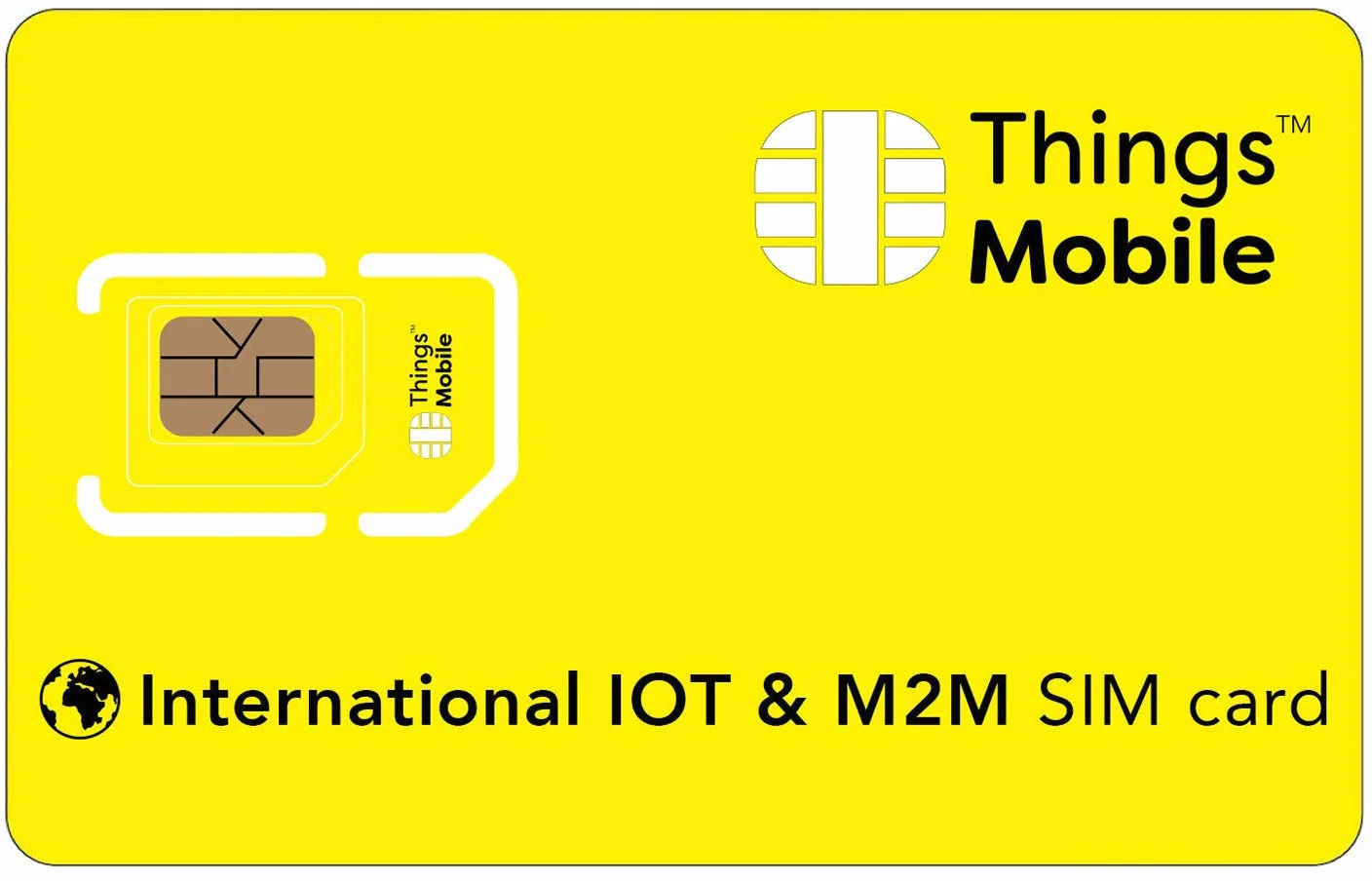 MIĘDZYNARODOWA karta SIM do IOT i M2M -Things Mobile - z globalnym zasięgiem i siecią wielu operatorów GSM/2G/3G/4G, bez stałych kosztów, bez zapadalności. 10 € kredytu w zestawie