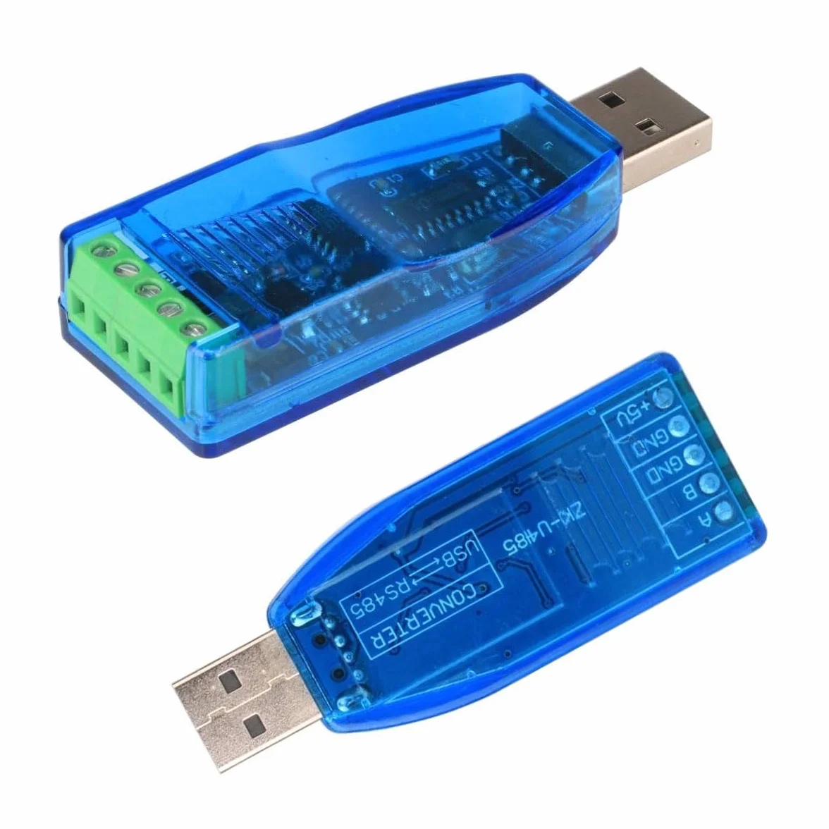 GERUI 2 adaptery konwerterowe USB na RS485, przemysłowy konwerter USB na RS485, kompatybilny z Windows 10, 8, 7, XP, Vista, Linux i Mac OS