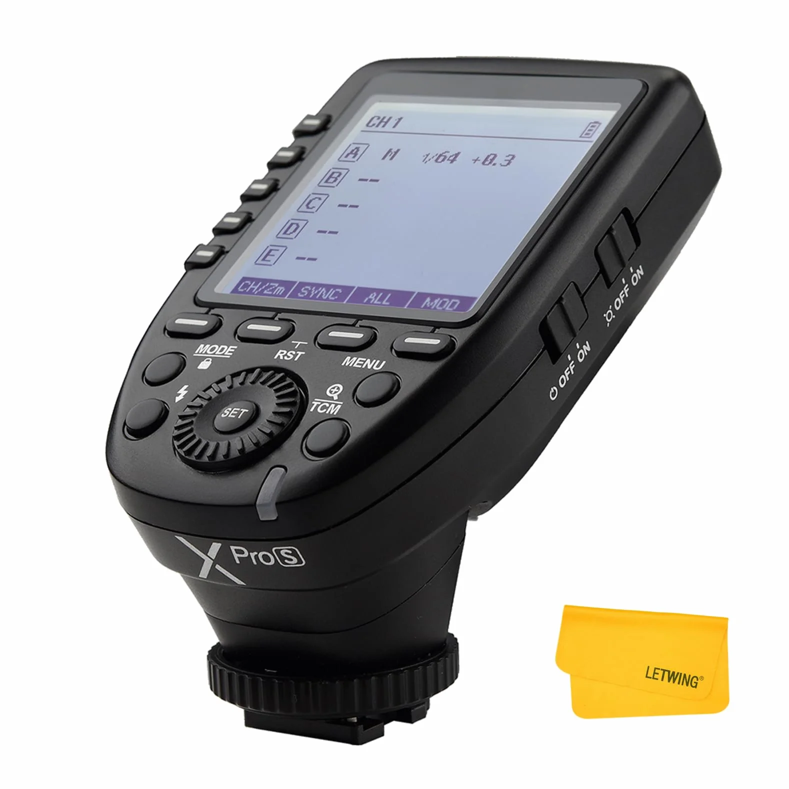 Godox XPro-S TTL bezprzewodowy wyzwalacz lampy błyskowej do kamery Sony Wirless X System 1/8000s HSS z dużym ekranem LCD ukośna konstrukcja TTL-Convert-ręczna funkcja nadajnik flash
