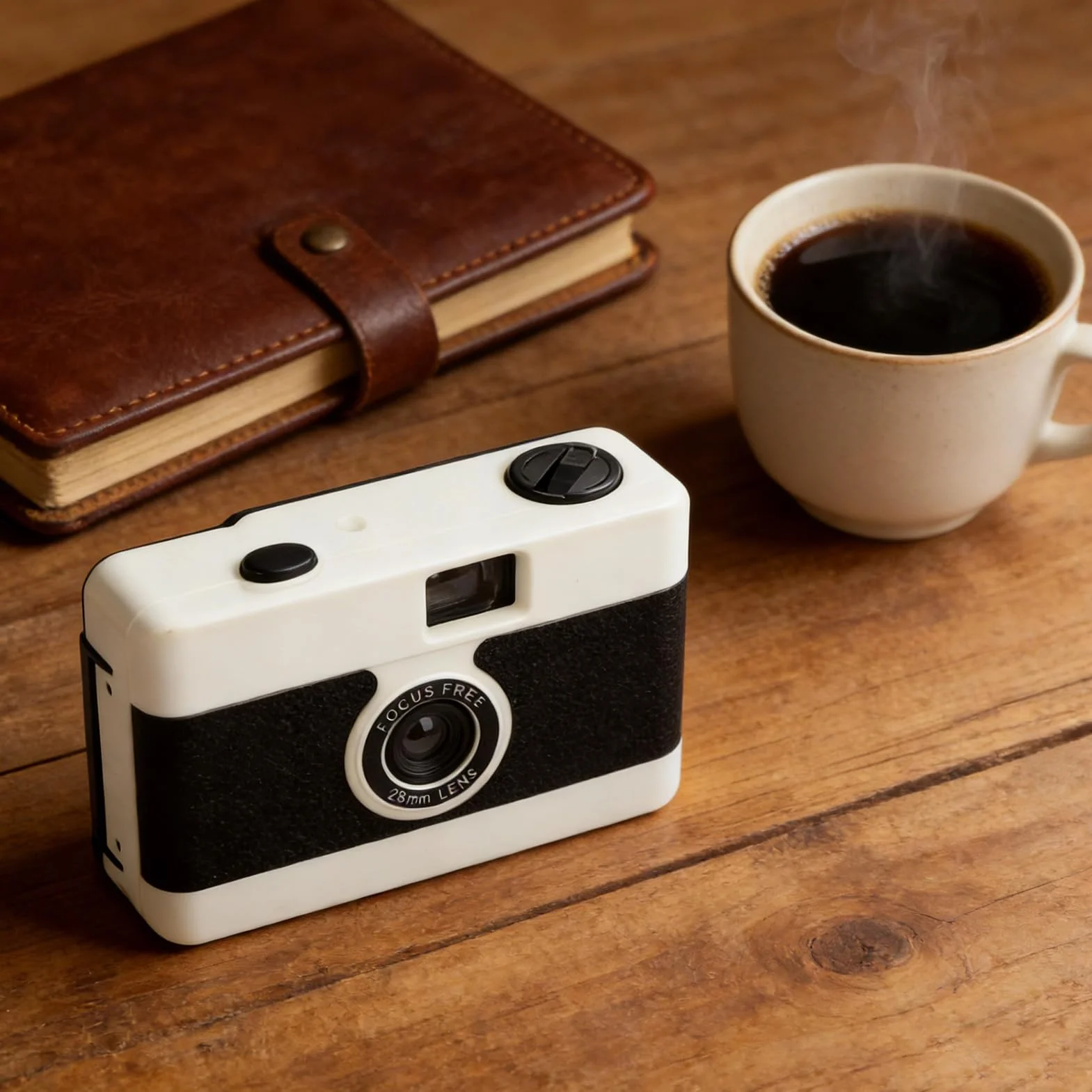 Sxhlseller Kamera filmowa 35 mm, 35 mm, w stylu vintage, wielokrotnego użytku, wbudowana błyskowa, nie wymaga ustawiania ostrości, do fotografii podróżnej (biała)