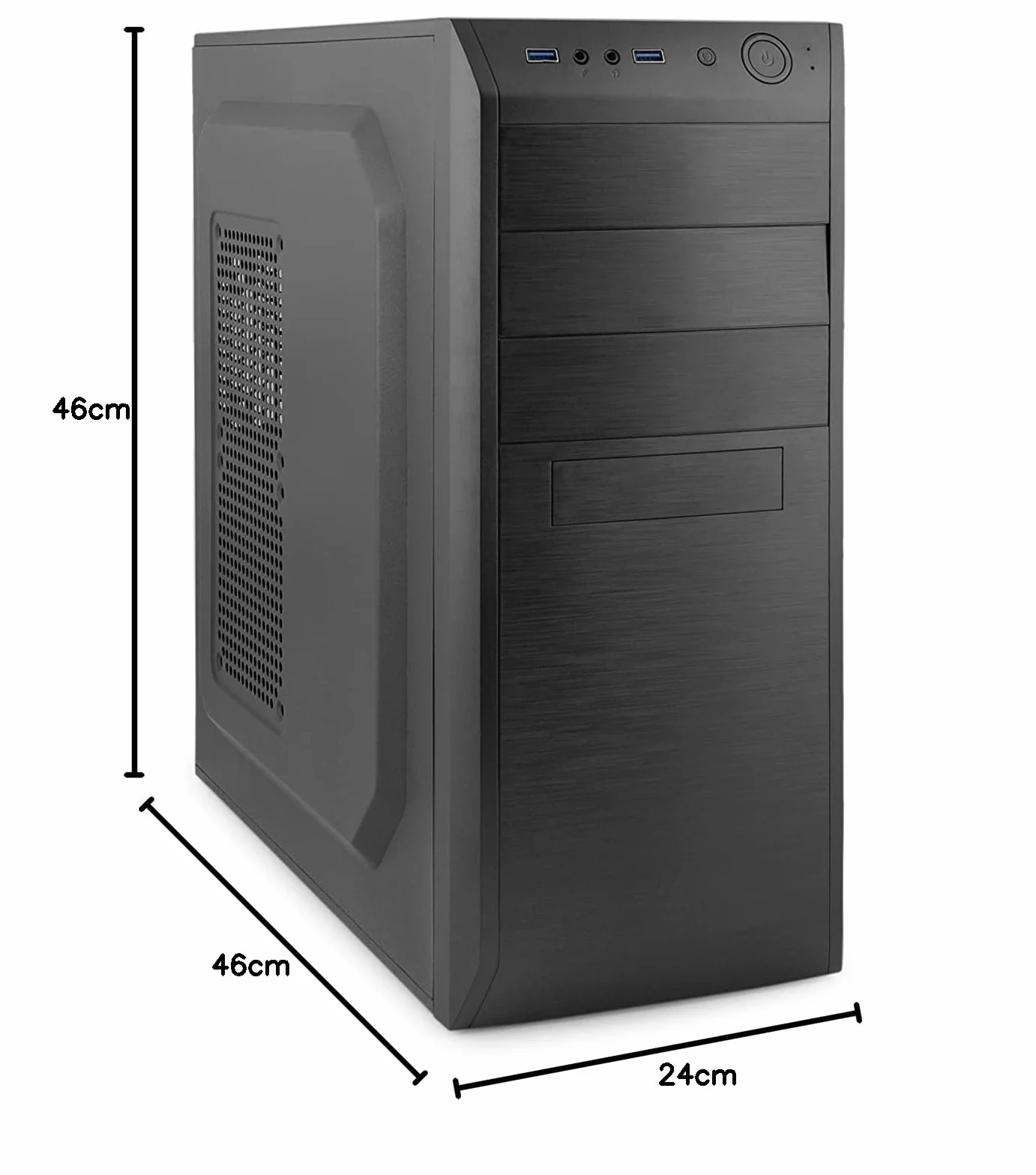 CoolBox F-750 Obudowa komputera Czarny - Obudowa komputera (PC, ATX, Czarny, 120 mm, 90,120 mm, 2.5,3.5,5.25")
