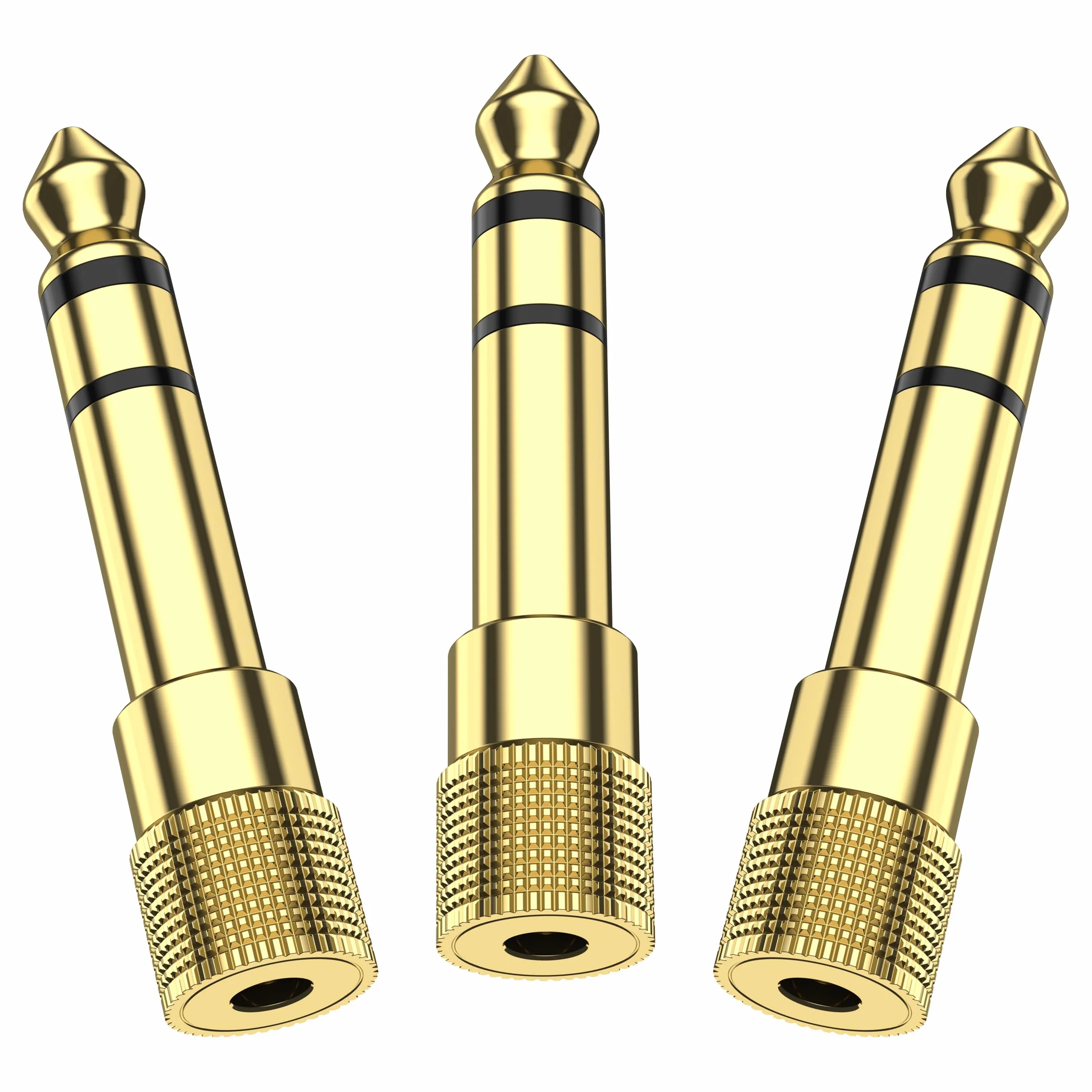 Tobfit 3 x Adapter Jack 6,35 mm Męski na 3,5 mm