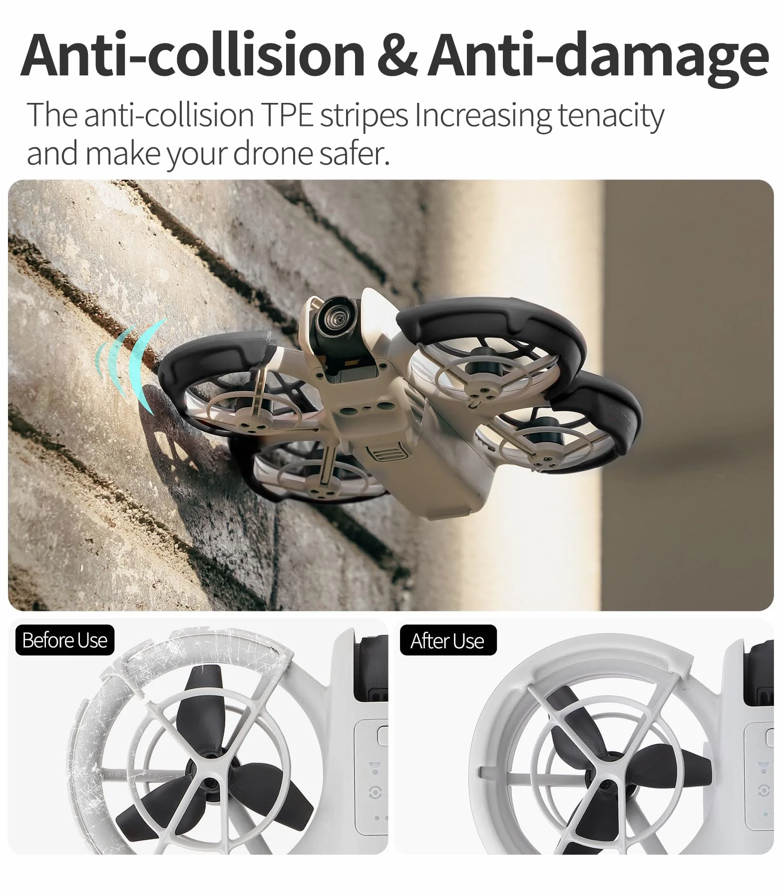 Osłona śmigła dla drona DJI NEO 1, Ochraniacz z ochronnym zderzakiem antykolizyjnym i odpornym na wstrząsy dla akcesorii DJI NEO 1 Fly More Combo (Zestaw osłon śmigła w kolorze pomarańczowym)