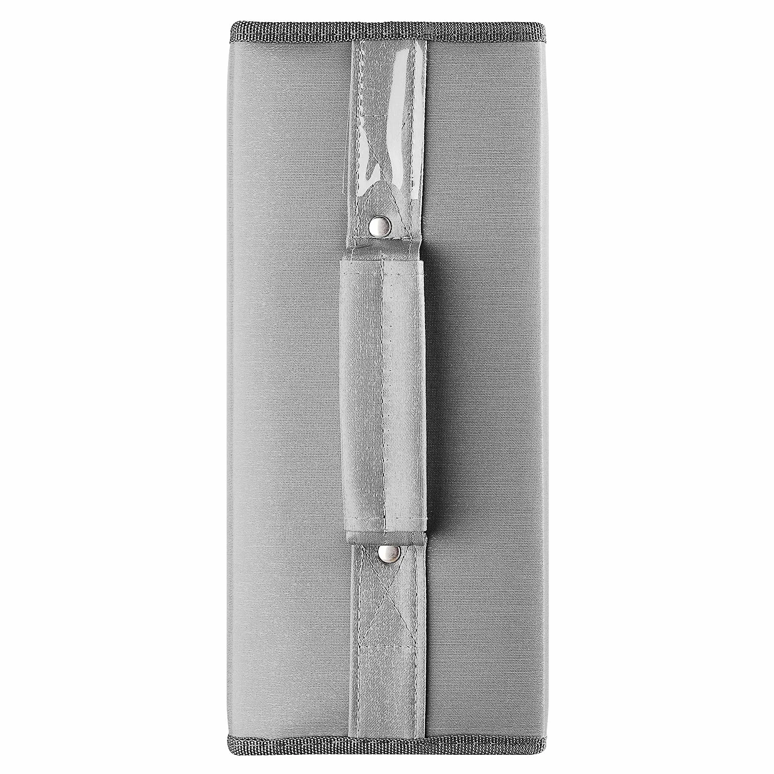 Etui na CD nylon 160 cm portfel do przechowywania płyt organizer z uchwytem na karty szary
