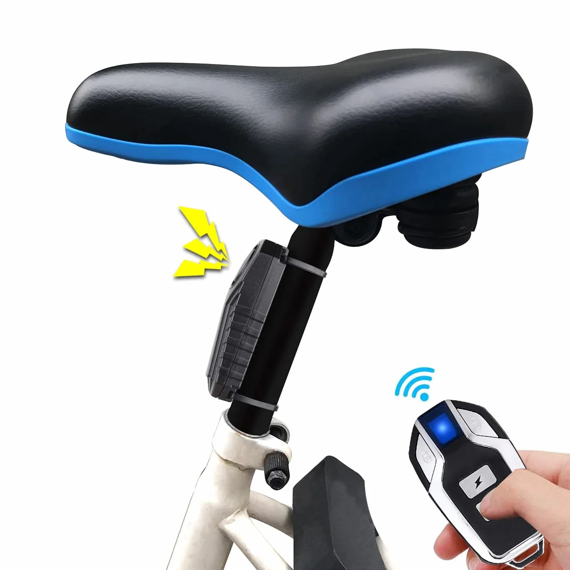 Ulepszony alarm rowerowy, antykradzieżowy czujnik bezpieczeństwa antywłamaniowego, regulowana czułość głośności, do motocykla, skutera, przyczepy, wózka elektrycznego