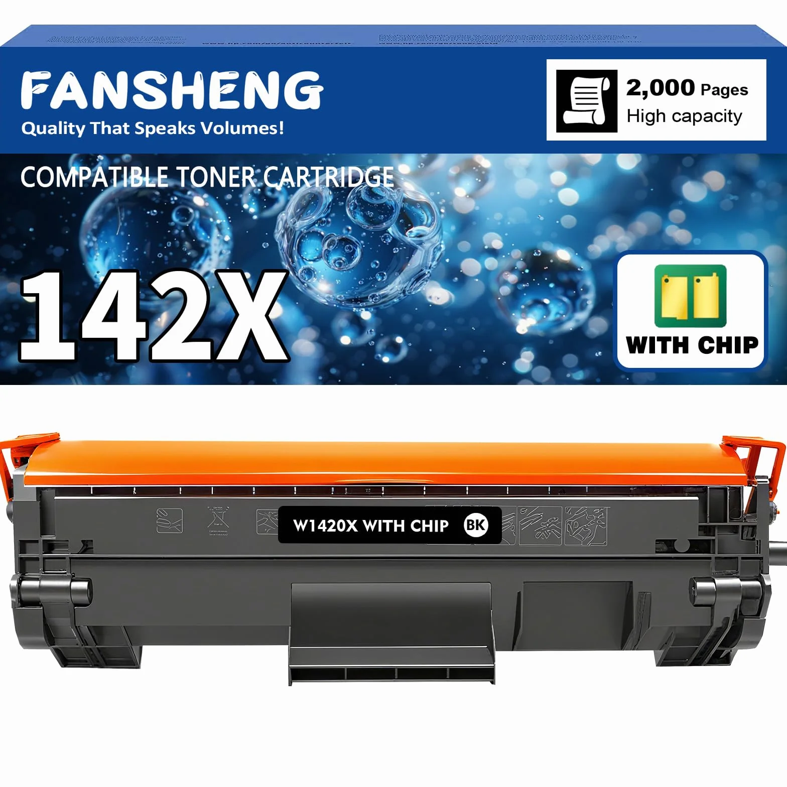 142X 1420X 【z chipem】 Toner W142X W1420X kompatybilny z H P do LaserJet MFP M140w M110w M139w / MFP M110 M139 M140 drukarka 2000 stron 142 A 1420A W1420A 142A (1 czarny)