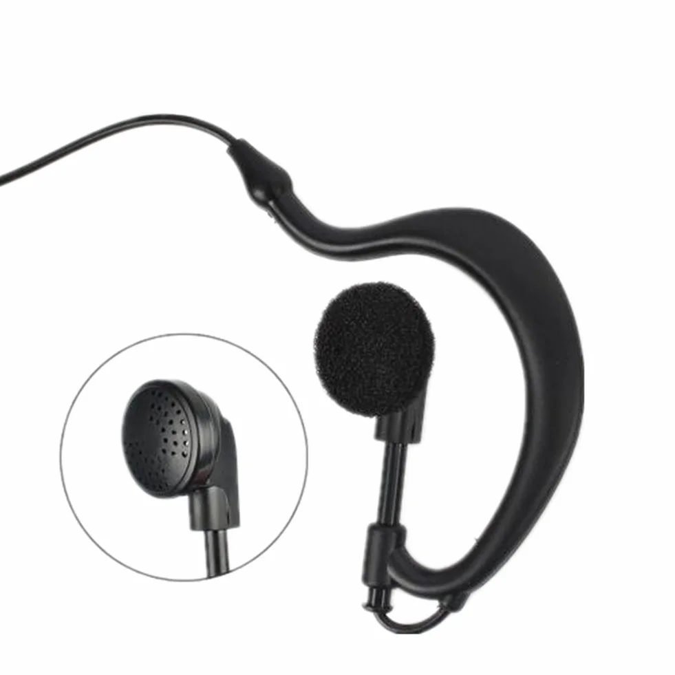 2-pinowy zestaw słuchawkowy policyjny w kształcie G z mikrofonem kompatybilny z Motorola 2-drożne radio CP040 CP200 XTNi DTR VL50 Walkie Talkie, zestaw 3
