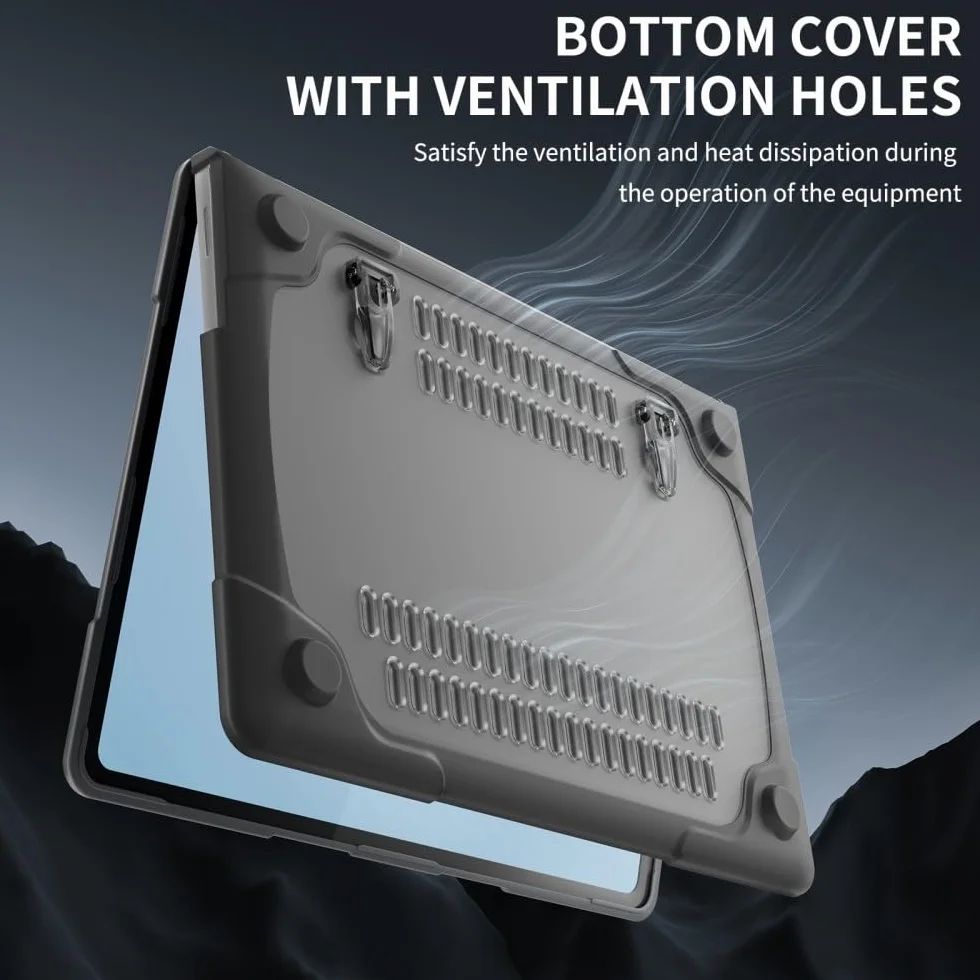 Generic etui kompatybilne z Microsoft Surface Laptop4 34.3 cm 2021 Model: 1958 (kolor: jasnoniebieski) odporna na wstrząsy twarda silikonowa klapka przednia i tylna obudowa