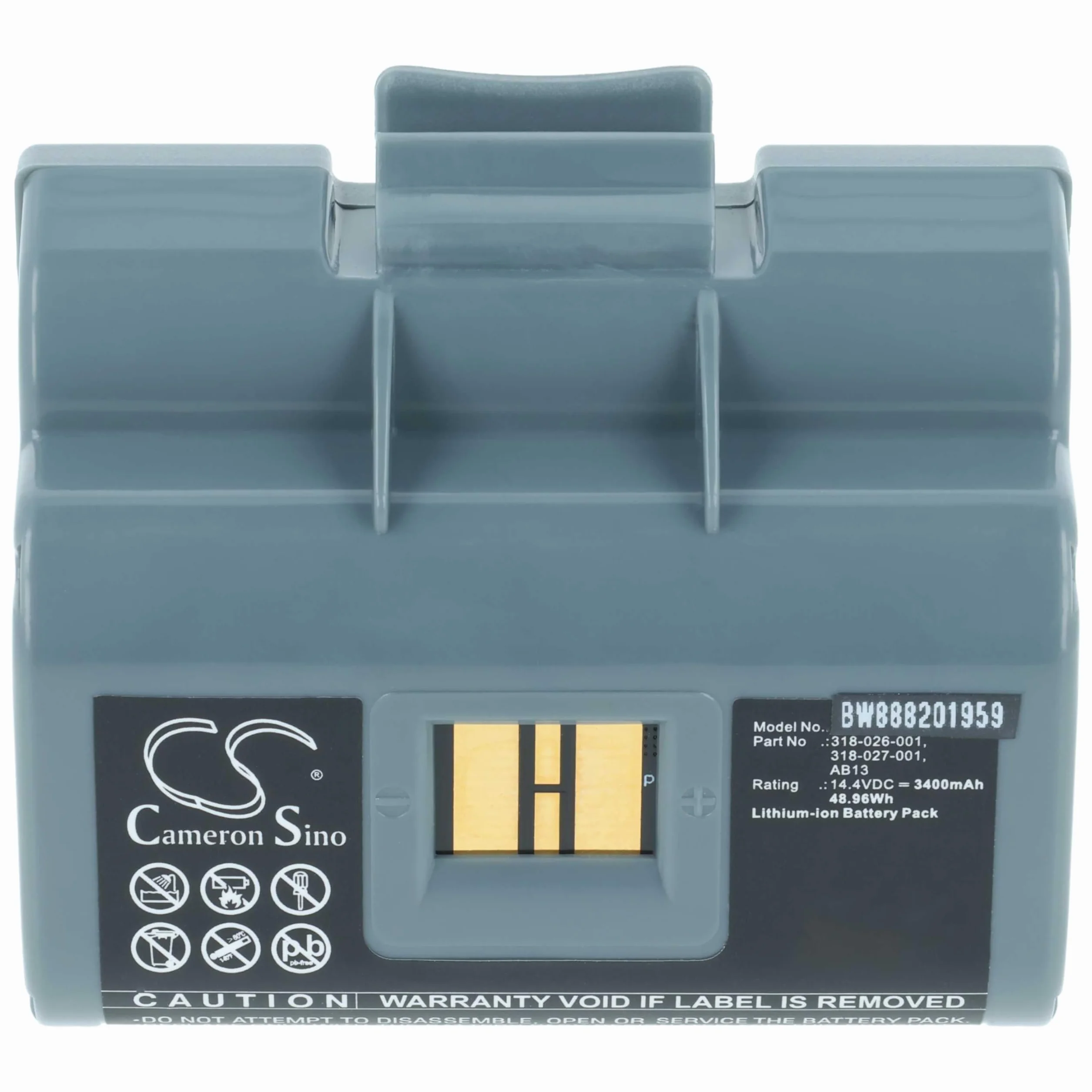 vhbw 2 x bateria kompatybilna z drukarką Intermec PB51, PW50, PW50-18, PB5X, PB50 drukarka kopiarka, skaner etykiet (3400 mAh, 14,4 V, litowo-jonowy)