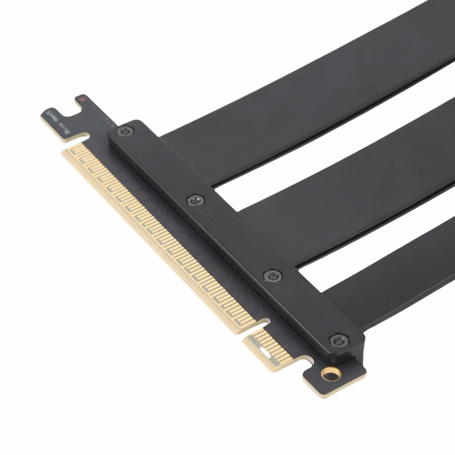 Generic Ekranowany Kabel Pionowy PCIe 5.0 X16 128 Gb/s, Zwiększona trwałość Kabla, do Systemów Chłodzenia wodą, ABS Czarny (15cm)
