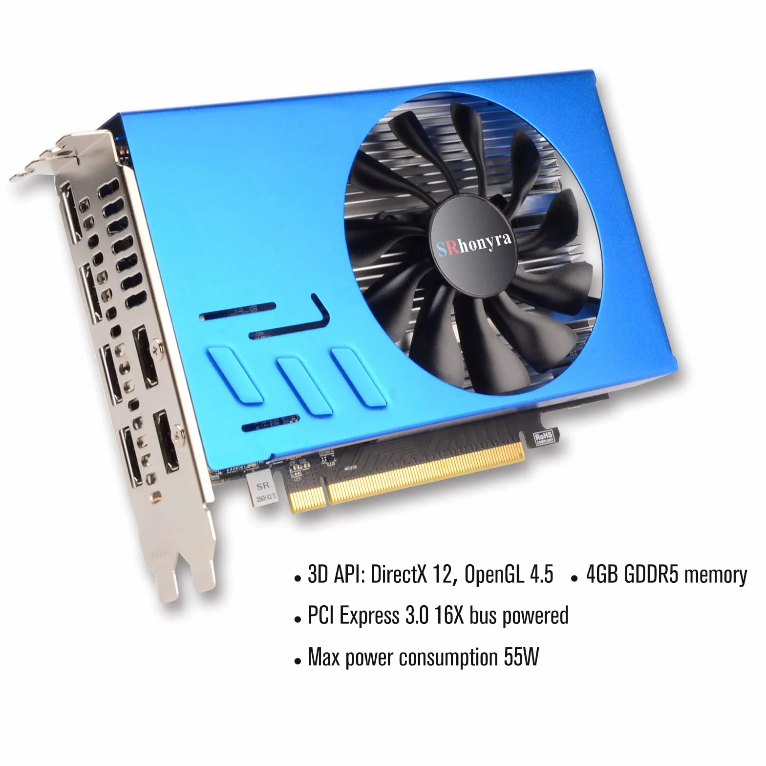 Karta graficzna R7 350 4 GB, 6 natywnych wyjść HDMI, zasilana przez magistralę PCIe 3.0 X16, do handlu akcjami, monitorowania, ściany wideo, wyświetlania detalicznego