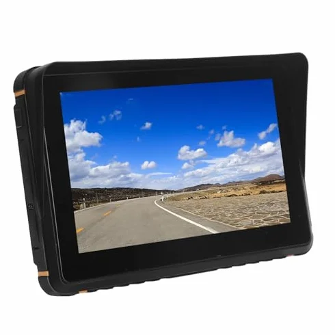Nawigacja GPS Motocykla 5G z Podwójnym Wi-Fi, 7-calowy Ekran Dotykowy HD Bezprzewodowa Nawigacja GPS dla Carplay dla Airplay dla Android Auto, Przenośny Wodoodporny System GPS