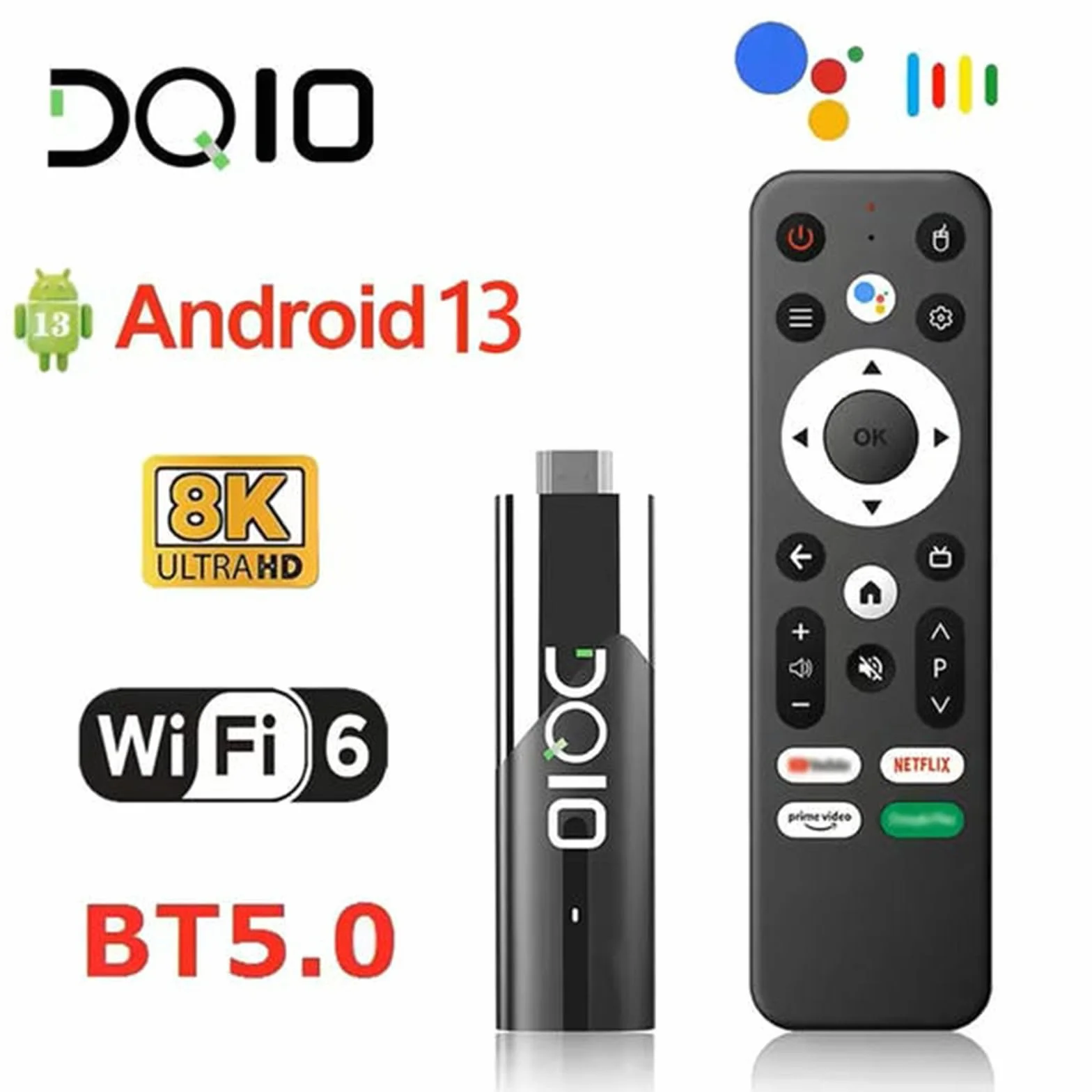 Android 13 TV 2 GB + 16 GB 8K Wi‑Fi 6 Voice Remote