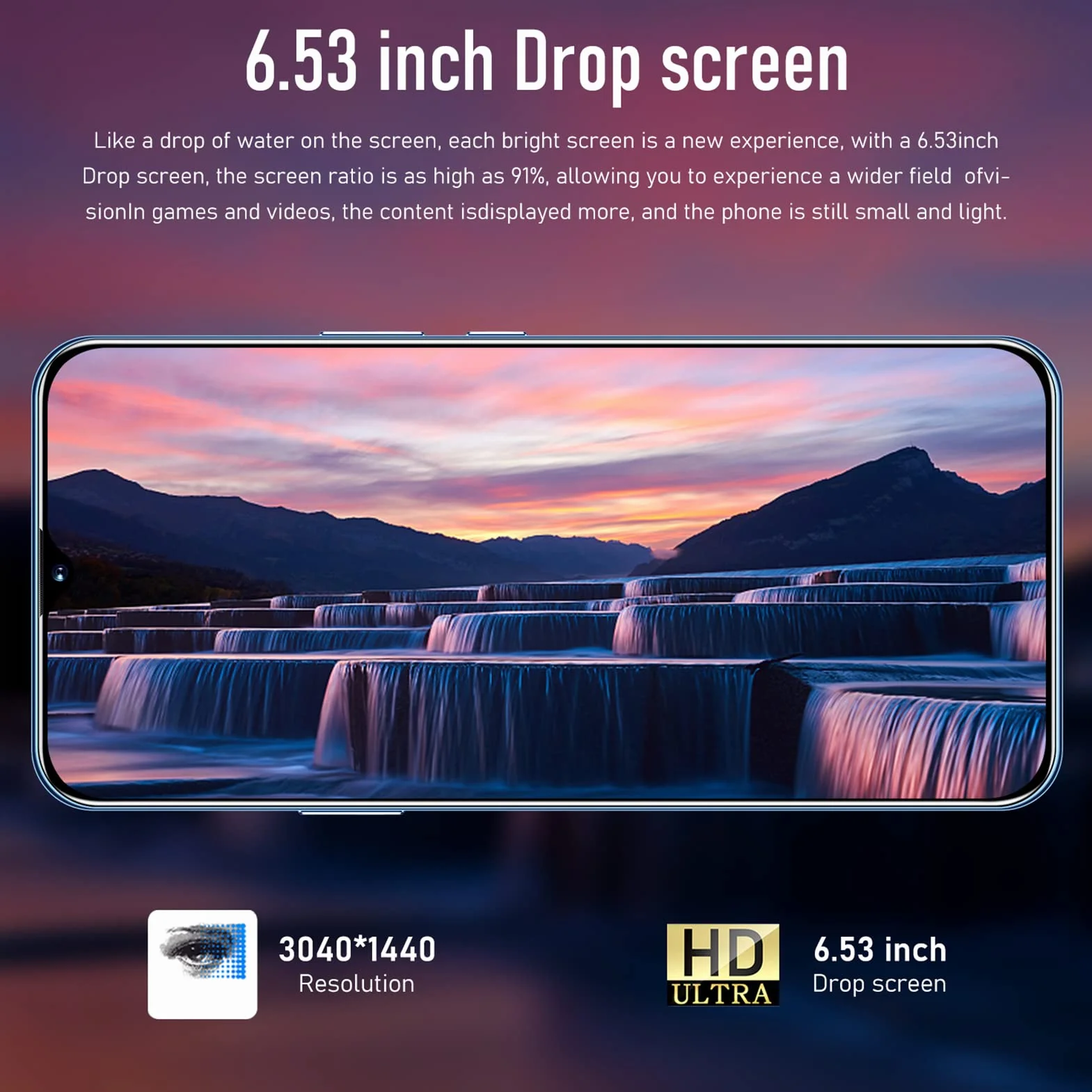 Smartfon Wifi 5G, Rozpoznawanie Twarzy Telefon Komórkowy X40 Pro 8 GB RAM 128 GB ROM 6,53 Cala do Użytku Biznesowego (Wtyczka UE)