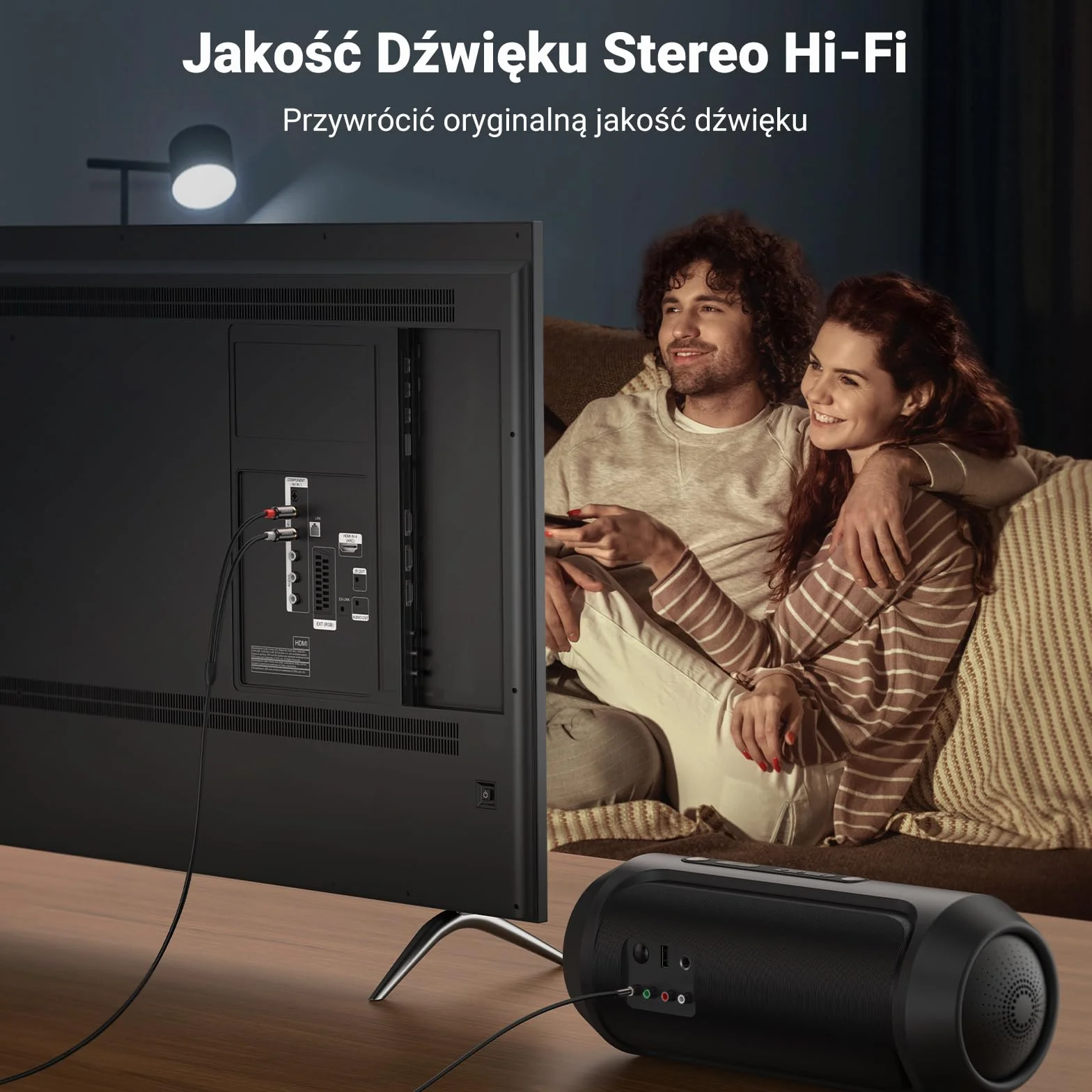 UGREEN Kabel RCA 3.5mm Męski na 2Męski Kabel RCA Aux (2M)