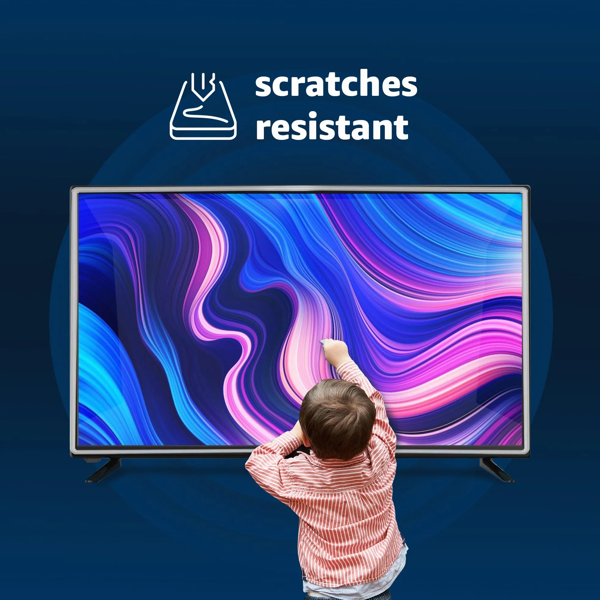 LEYF Ochraniacz ekranu do telewizora o przekątnej 109 cm (42"), zawieszany i zamocowany, ochrona przed uszkodzeniem, folia telewizyjna do telewizorów LCD, LED, 4K OLED i QLED HDTV