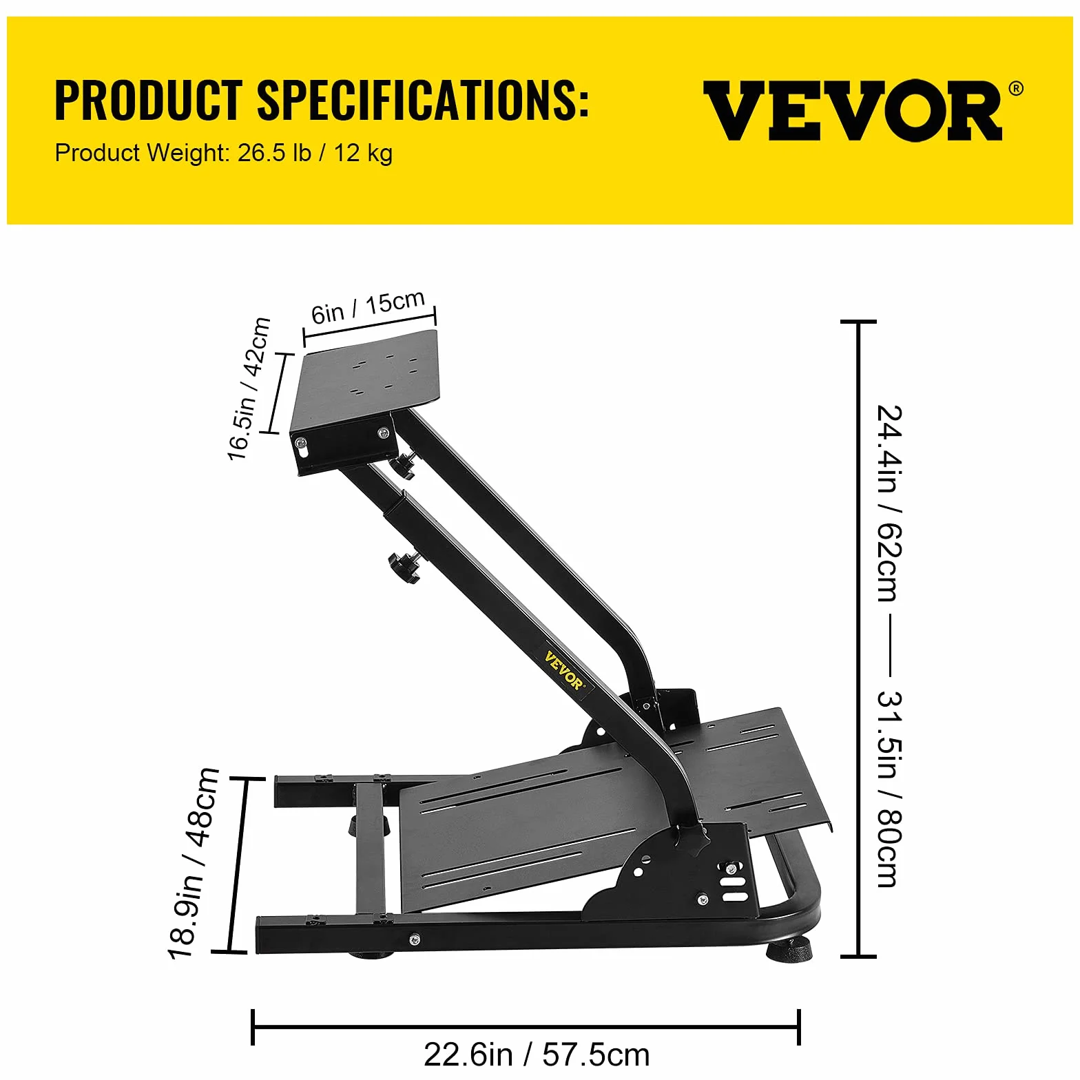 VEVOR G920 Stojak Na Kierownicę, Stojak Na Kierownicę Wyścigową, Uchwyt Pro Shifter, Logitech G27 G25 G29 G920 Pedały Nie Są W Zestawie Stojak Na Kierownicę Wyścigową