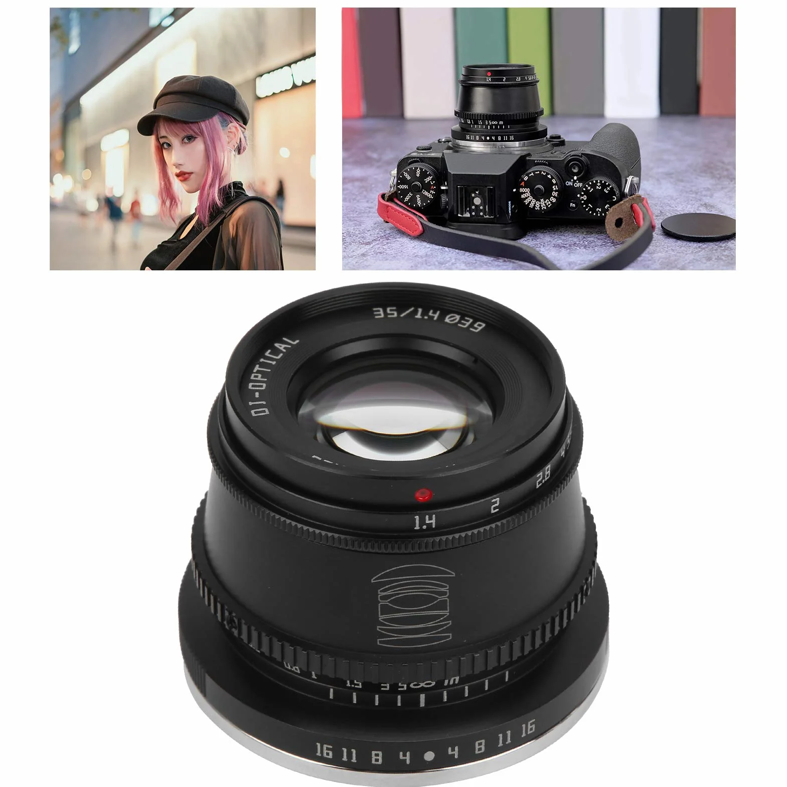 TTTArtisan 35mm F1.4 Obiektyw Portretowy doM3/M5/M6/M6 II/M10-duża Apertura, Szokujące Obrazy, Idealny do Portretów Wewnątrz i na Zewnątrz, Aluminiowa Konstrukcja Klasy Lotniczej