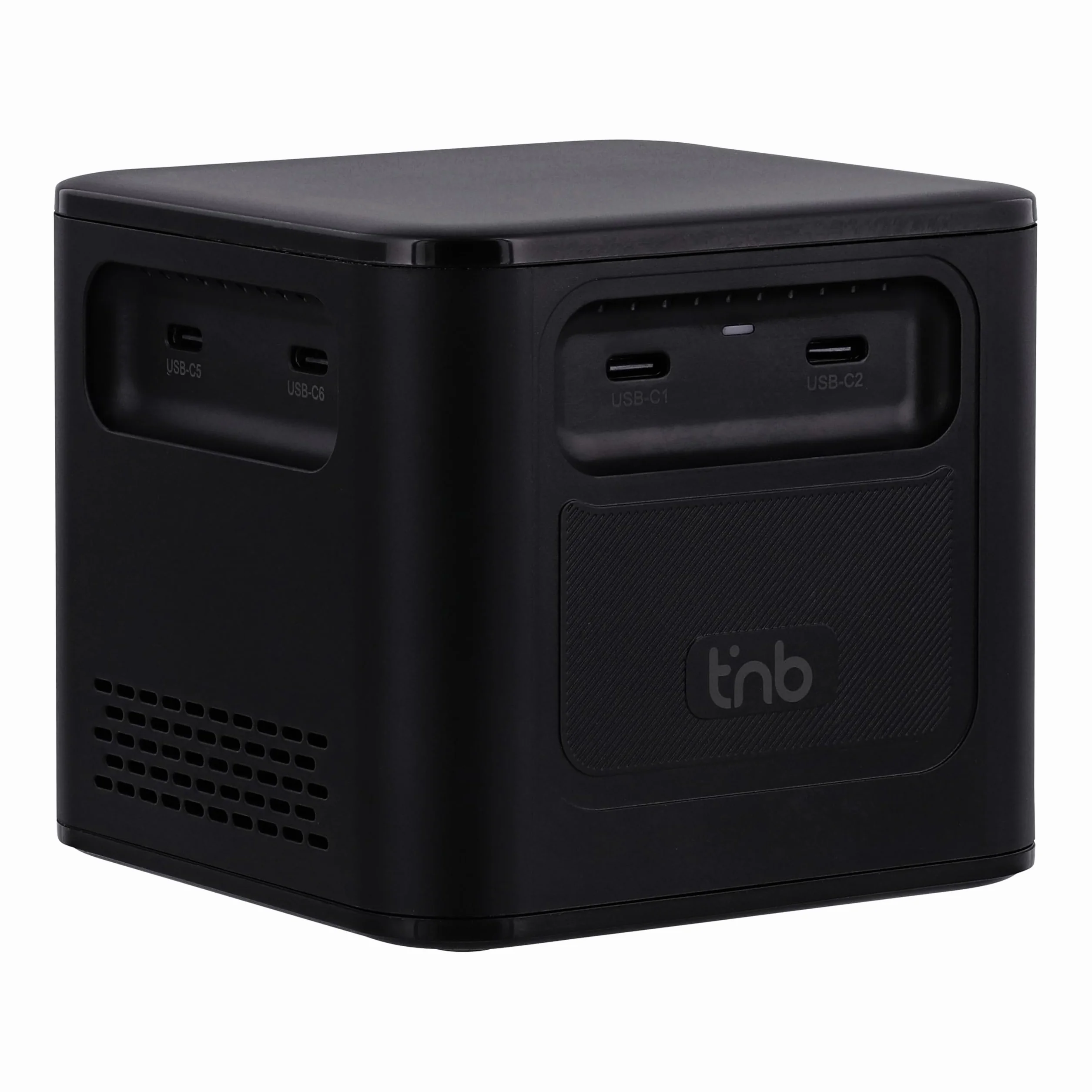 T'nB - Stacja ładująca z 8 portami ładującymi, technologią PD 3.1, 380W, 6 portów USB-C i 2 portami USB-A, kompaktowy format - czarny