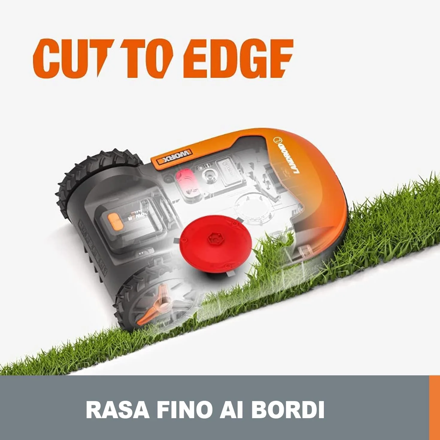 WORX WR169E Robot Landroid Classic kosiarka do trawy z ogranicznikiem przewodowym do ogrodów do 300 m² - nawigacja AIA, sterowanie aplikacją, Wi-Fi, Bluetooth - cięcie na krawędzi, szerokość cięcia 16