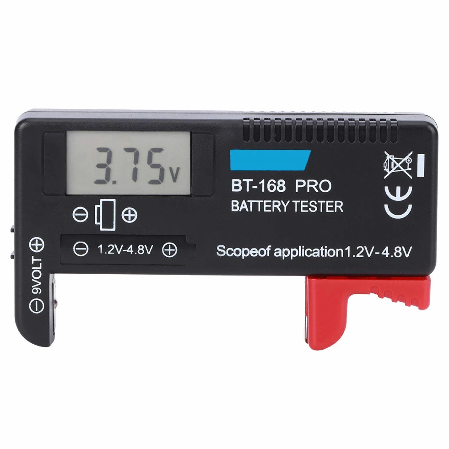 Cyfrowy tester baterii BT-168 PRO do akumulatorów 1,2-4,8 V i 9 V