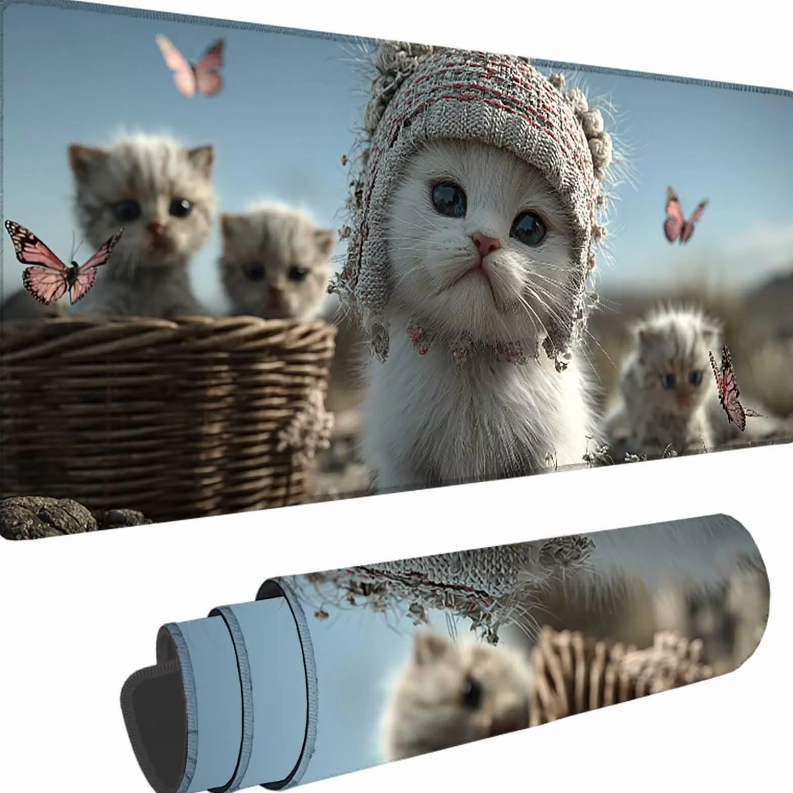 Podkładka pod mysz XXL 1600 x 800 x 3 mm, szara zmywalna podkładka pod mysz dla zwierząt, akcesoria do gier, z antypoślizgową gumową podstawą na biurko do komputera, pracy, domu, prezent dla mężczyzn