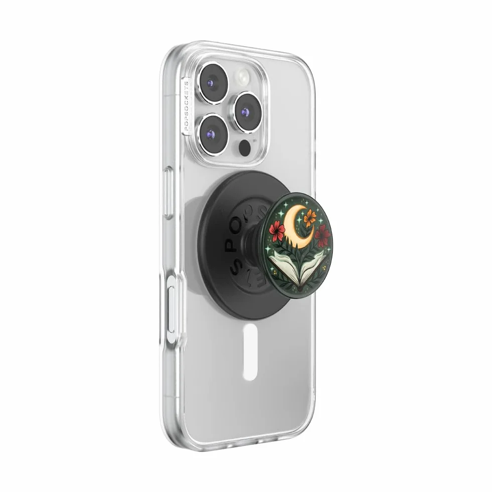 PopSockets Okrągły uchwyt do telefonu kompatybilny z MagSafe, w zestawie pierścień adaptera, uchwyt na telefon, kompatybilny z bezprzewodowym ładowaniem - jeszcze jeden rozdział połysk