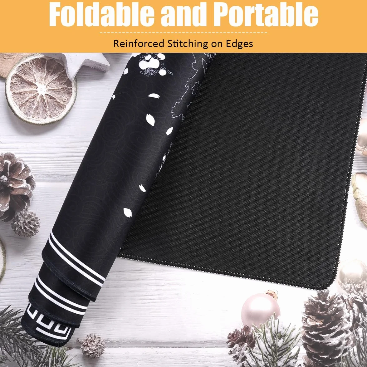 Japońska podkładka pod mysz do gier XXL 800 x 300 mm | Mousepad Japan, duża podkładka pod mysz, poprawia precyzję i prędkość, z wodoodporną i antypoślizgową podstawą