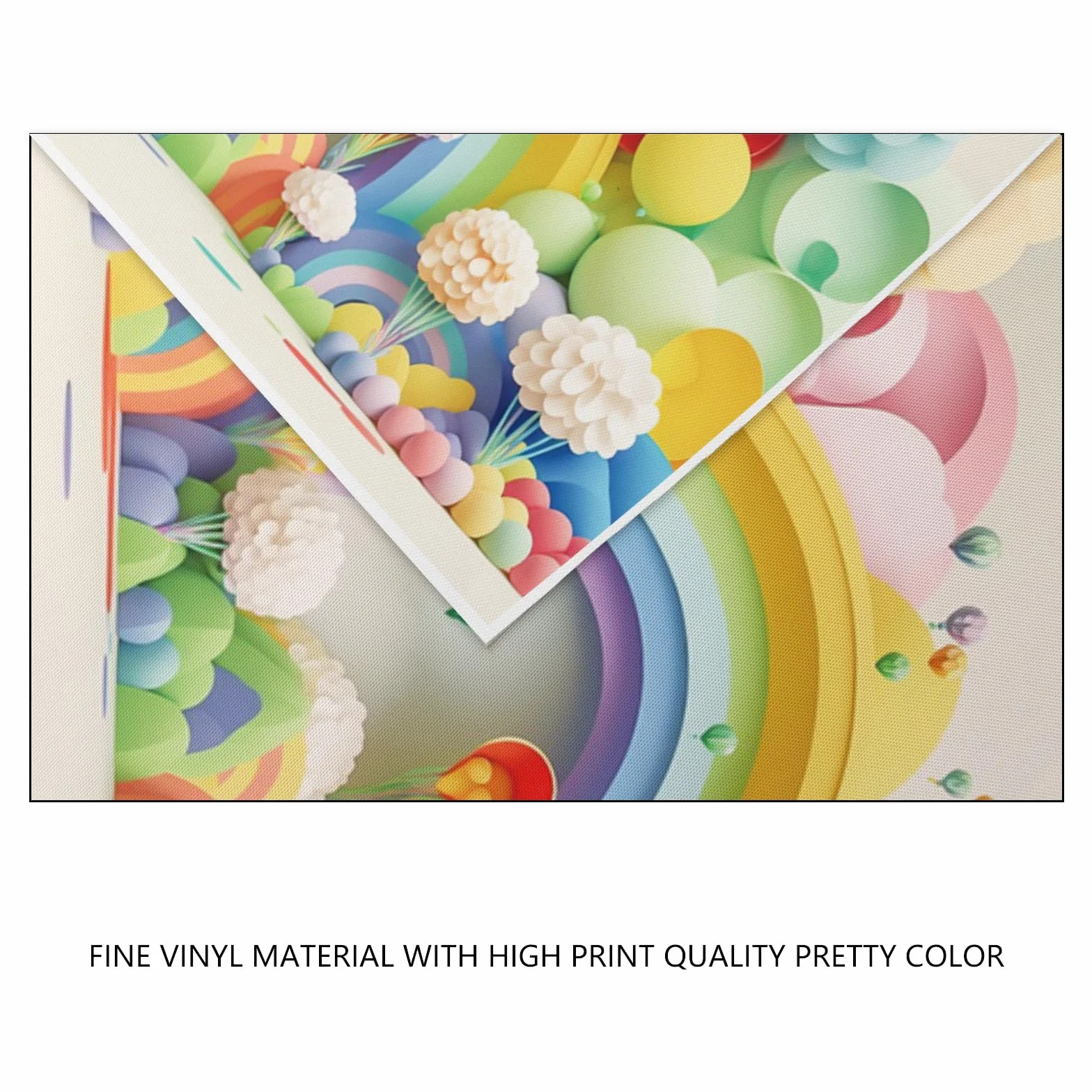 YongFoto Tło urodzinowe dla dzieci 4,5 x 3 m, kwiat balon na gorące powietrze, tęczowa girlanda, tło fotograficzne dla dzieci, noworodka, baby shower, przyjęcie, ciasto, stół, baner, tapeta, sesja