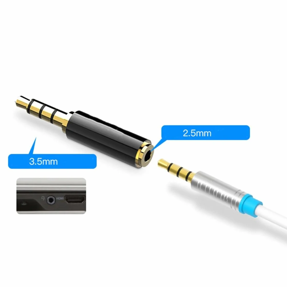 Aux kabel głośnikowy stereo zestaw słuchawkowy 2,5 mm żeński do wtyczki męskiej 3,5 mm