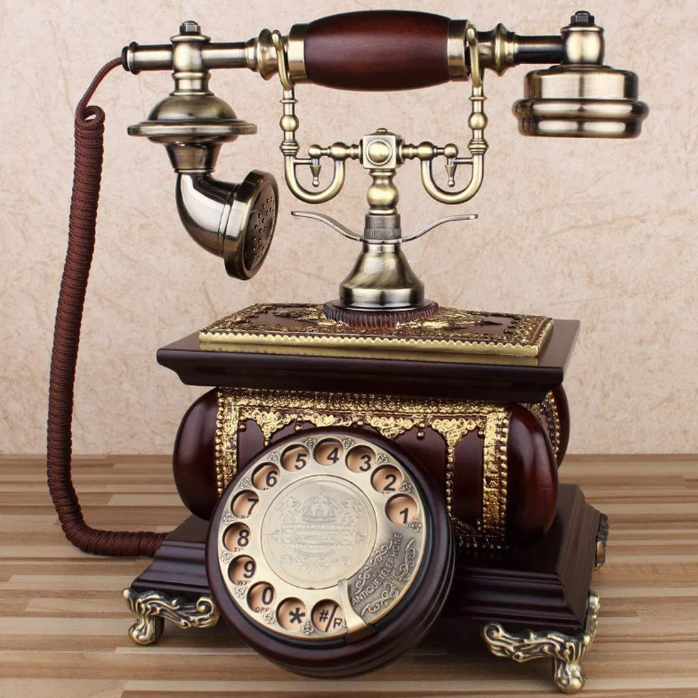 Telefon stacjonarny do domu, telefon stacjonarny do domu i dekoracji, europejski antyczny telefon z tarczą obrotową, telefon stacjonarny retro, kreatywne telefony retro