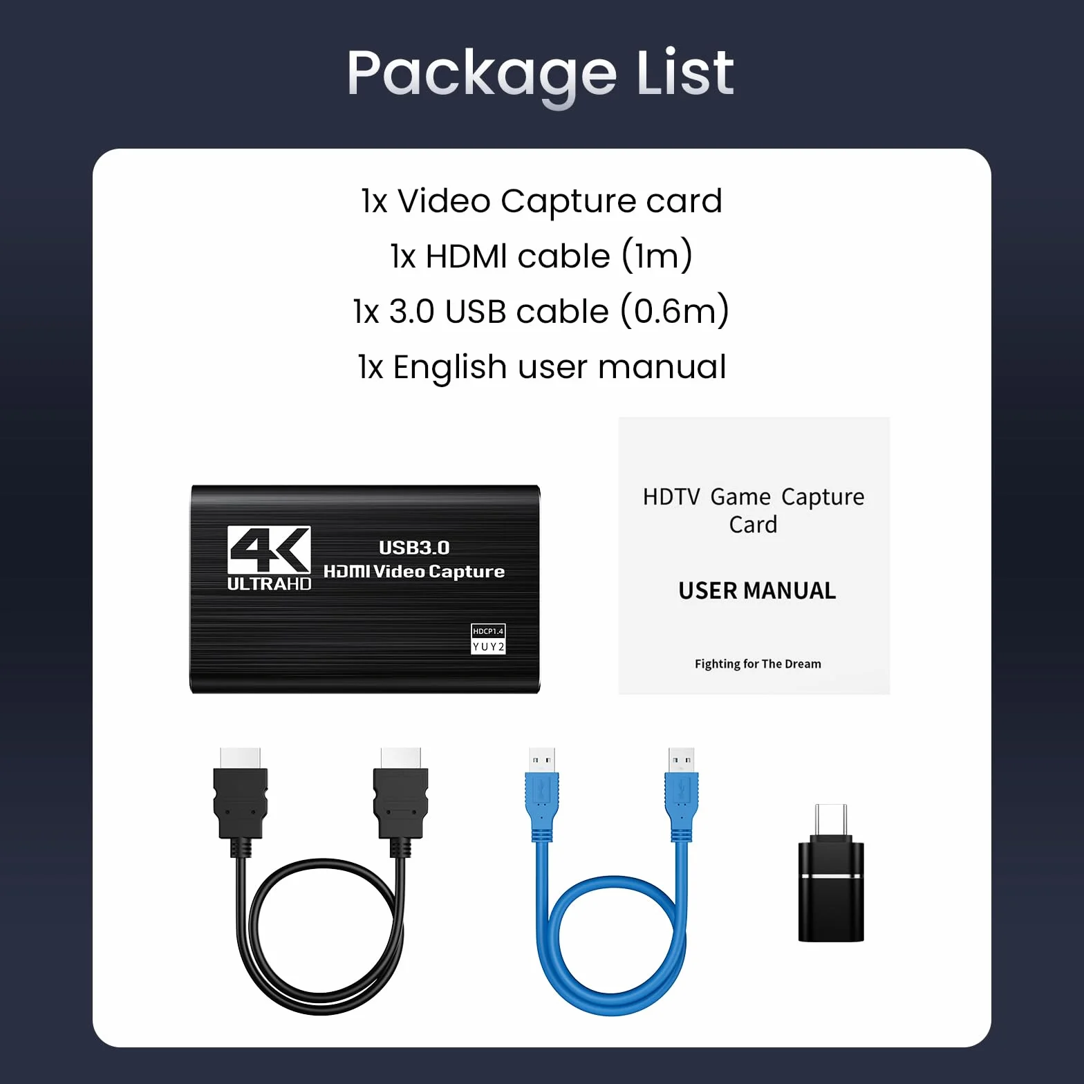 Papeaso 4K HDMI Capture Card, 1080P 60FPS USB 3.0 nagrywarka wideo do strumieniowego przesyłania, kompatybilna z Switch, PS5, PS4, Xbox, aparatem, komputerem