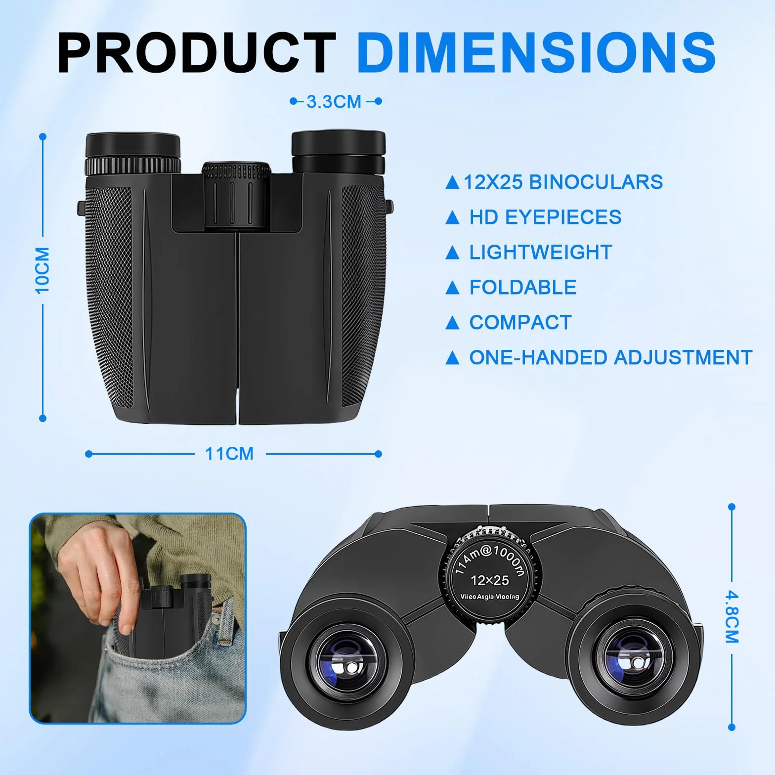 flintronic Lornetka 12 x 25 dla dorosłych i dzieci