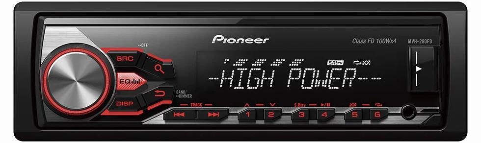 Pioneer MVH-280FD radio samochodowe, wielokolorowe