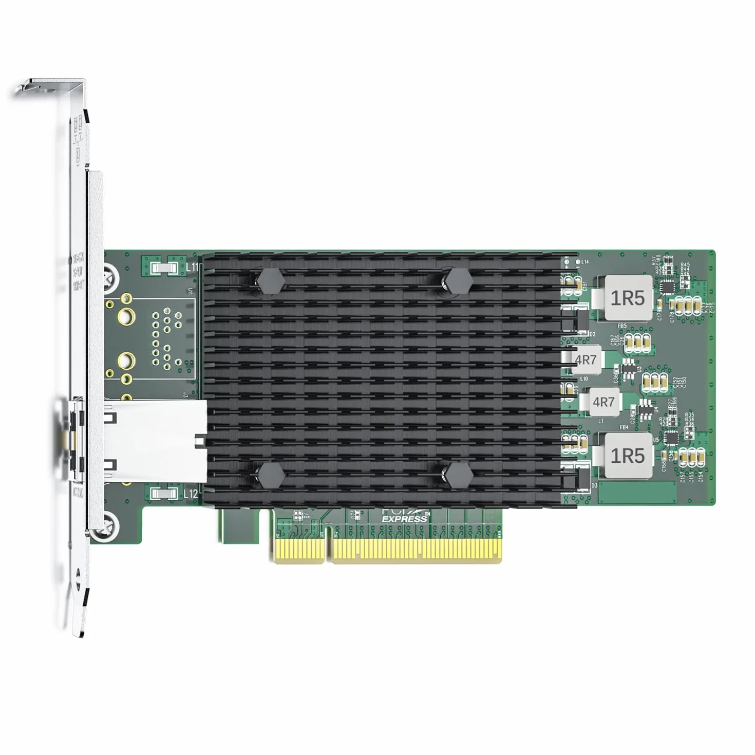Karta sieciowa PCI-E 10 Gb RJ45 NIC,porównywalna z Intel X540-T1,Intel X540-BT2, pojedynczym portem RJ45, PCI Express X8, konwergentna karta sieciowa Ethernet, obsługująca Windows/Linux/VMware