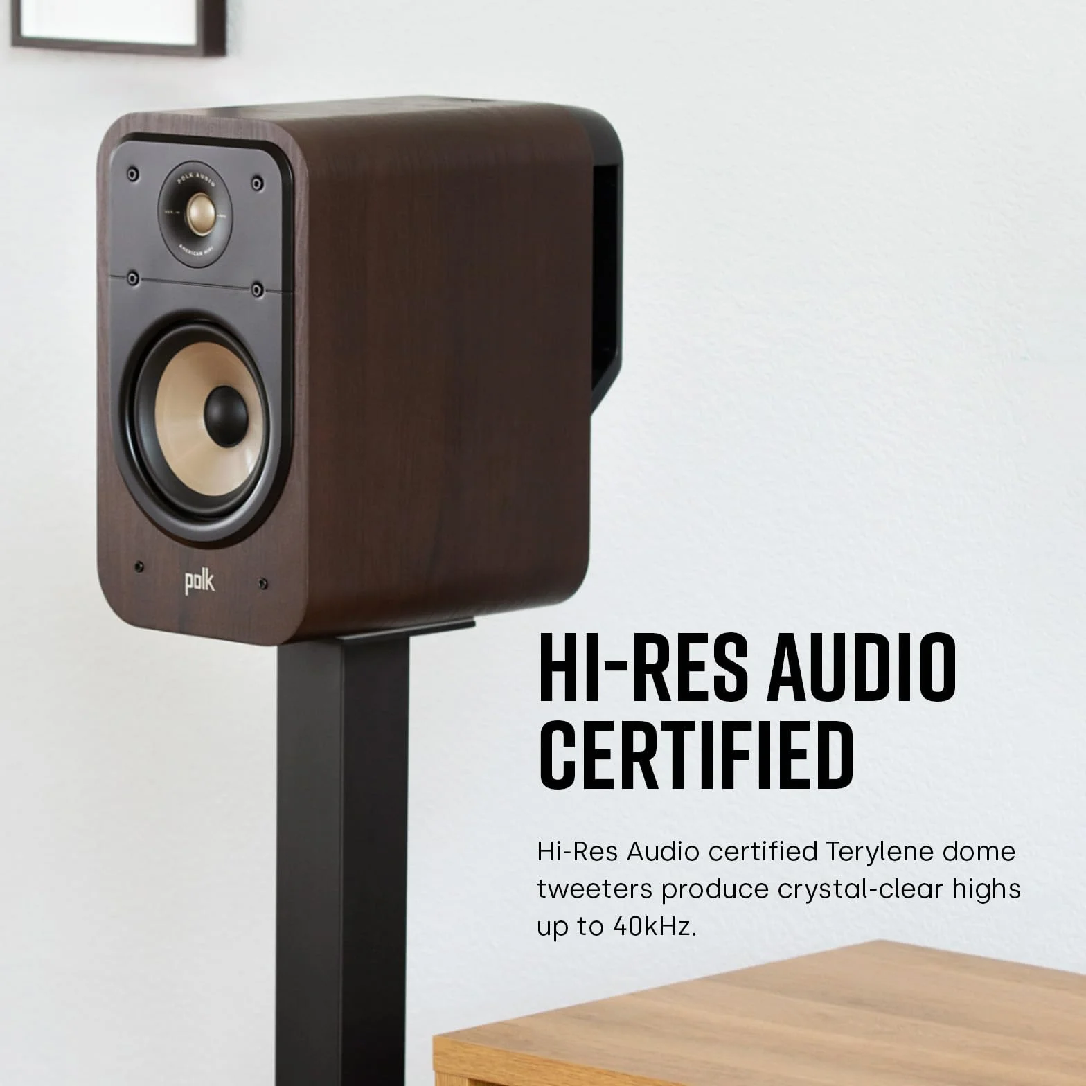 POLK AUDIO Signature Elite ES20 głośniki do regału na książki, głośników stereo, głośników Hi-Fi, certyfikat Hi-Res, kompatybilne z Dolby Atmos i DTS: X (para 2 szt.) - czarne
