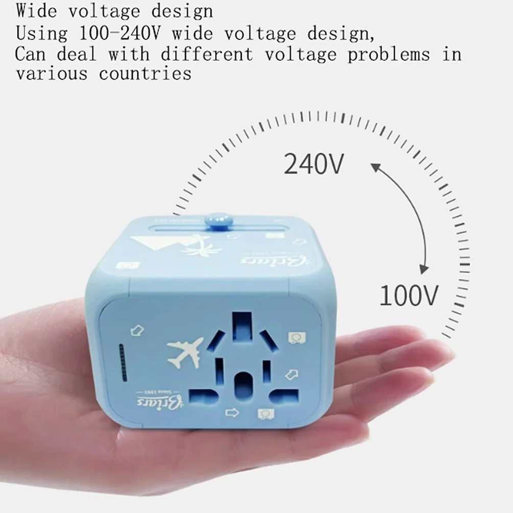 Uniwersalna adapter zasilacza doskonała ładowarka wtyczki na całym świecie z 2 Usb. Port, międzynarodowy adapter podróży, (Color : C)
