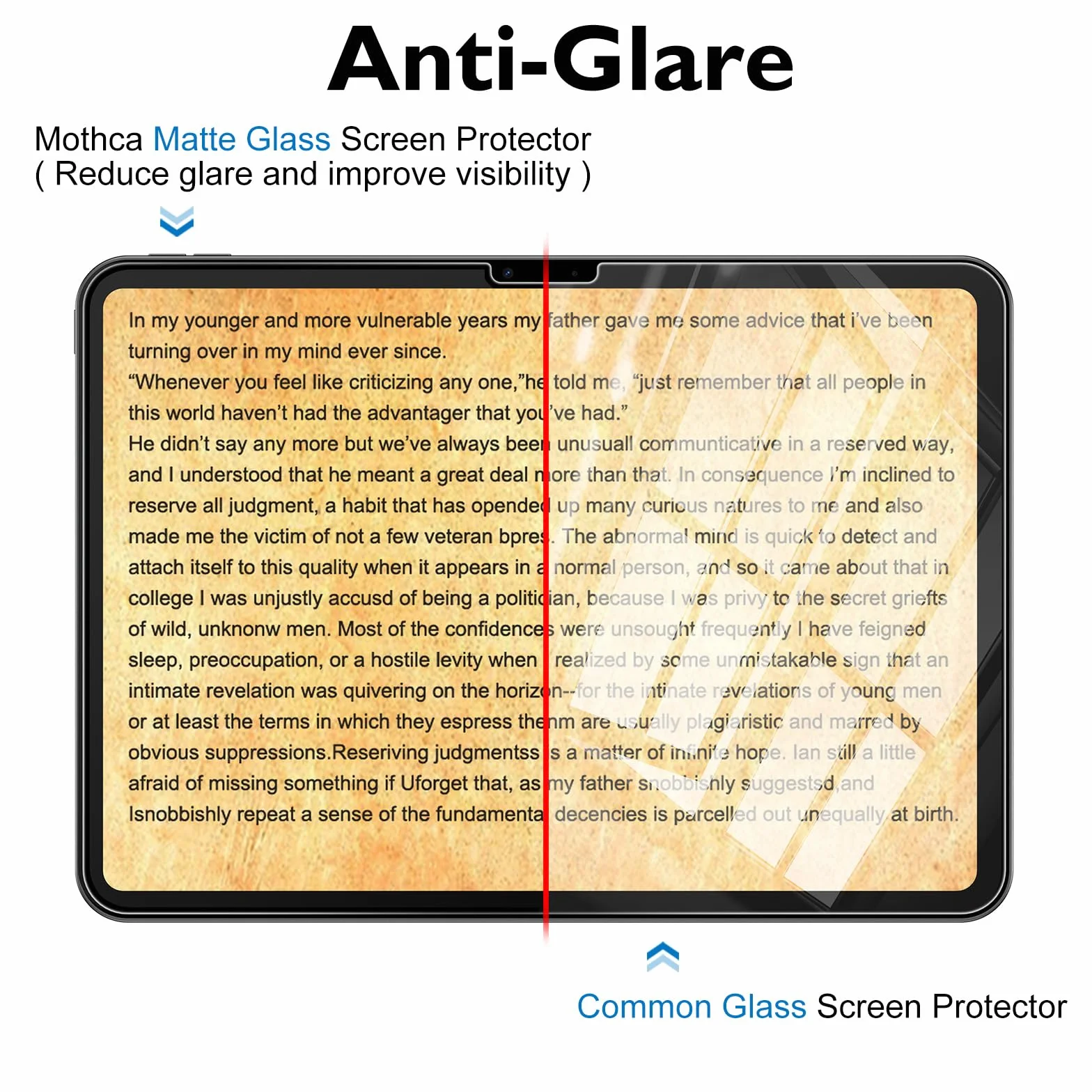 Mothca matowe szkło hartowane do iPad Air 11 cali (2025 M3/ 2024 M2 Chip), matowa folia ochronna do iPad Air 6. generacji, ochrona ekranu, antyodblaskowa (1 szt.)