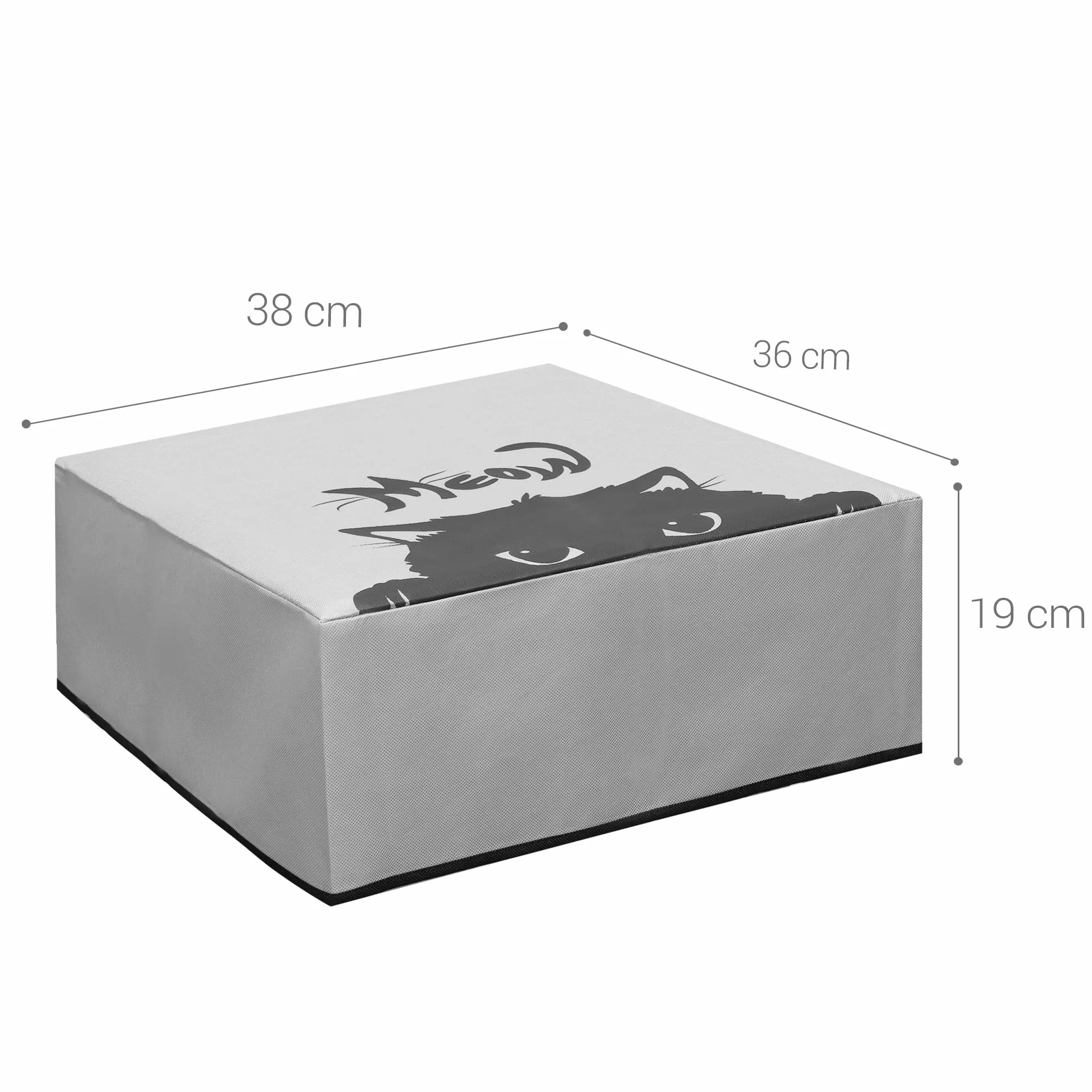 kwmobile Osłona przeciwpyłowa kompatybilna z Epson Eco Tank ET-2826/2800 - Etui do drukarki - szary/czarny - Meow Cat