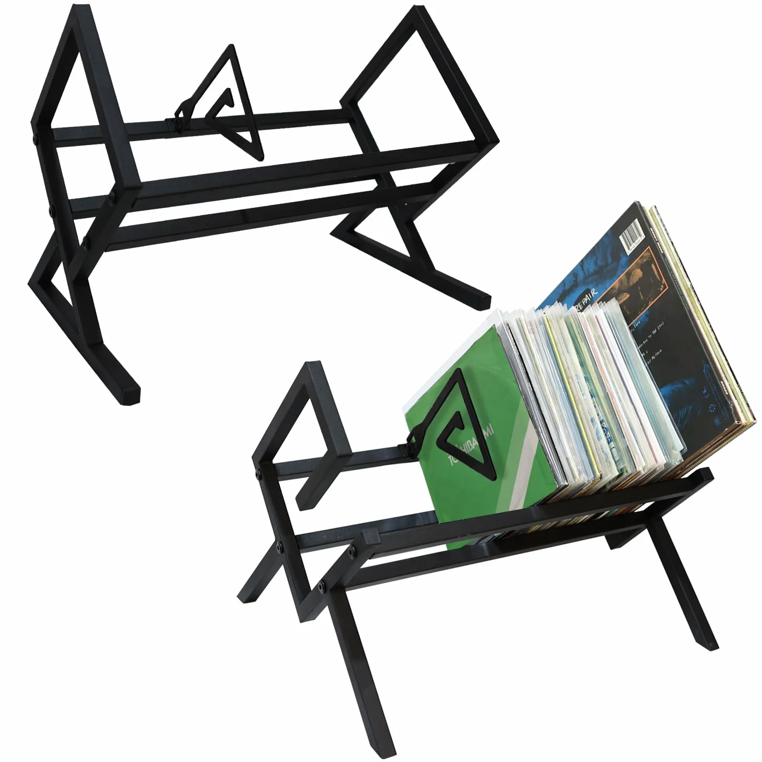 Stojak do przechowywania płyt CD CD Display Frame Magazine Placement Rack For Arrangement Metal Desktop Creative Bookshelf Record Storage Rack Stojak na płyty(Mały)